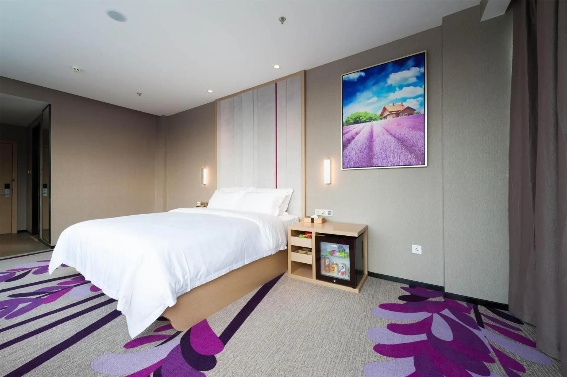 Bed in Lavande Hotel Langzhong Railway Station And International Trade City