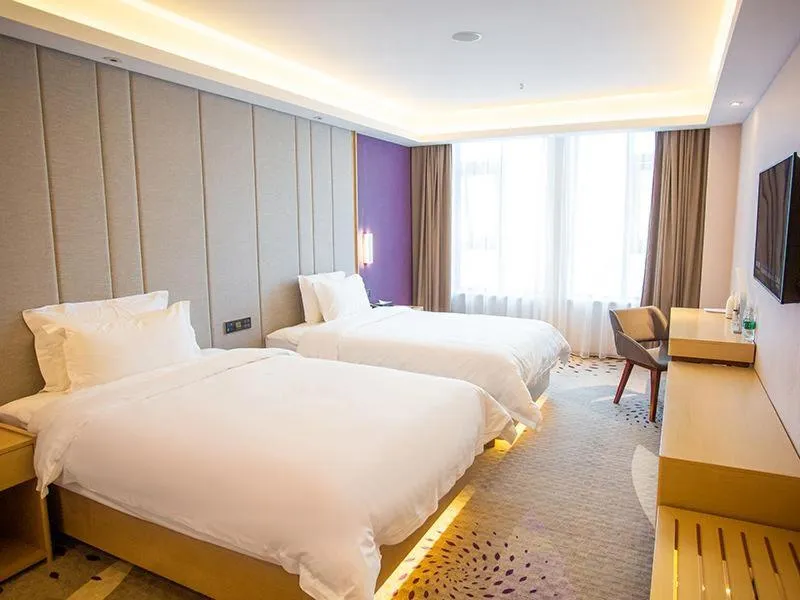 Bed in Lavande Hotel Mianyang Santai North Passenger Transport Center Binjiang Park