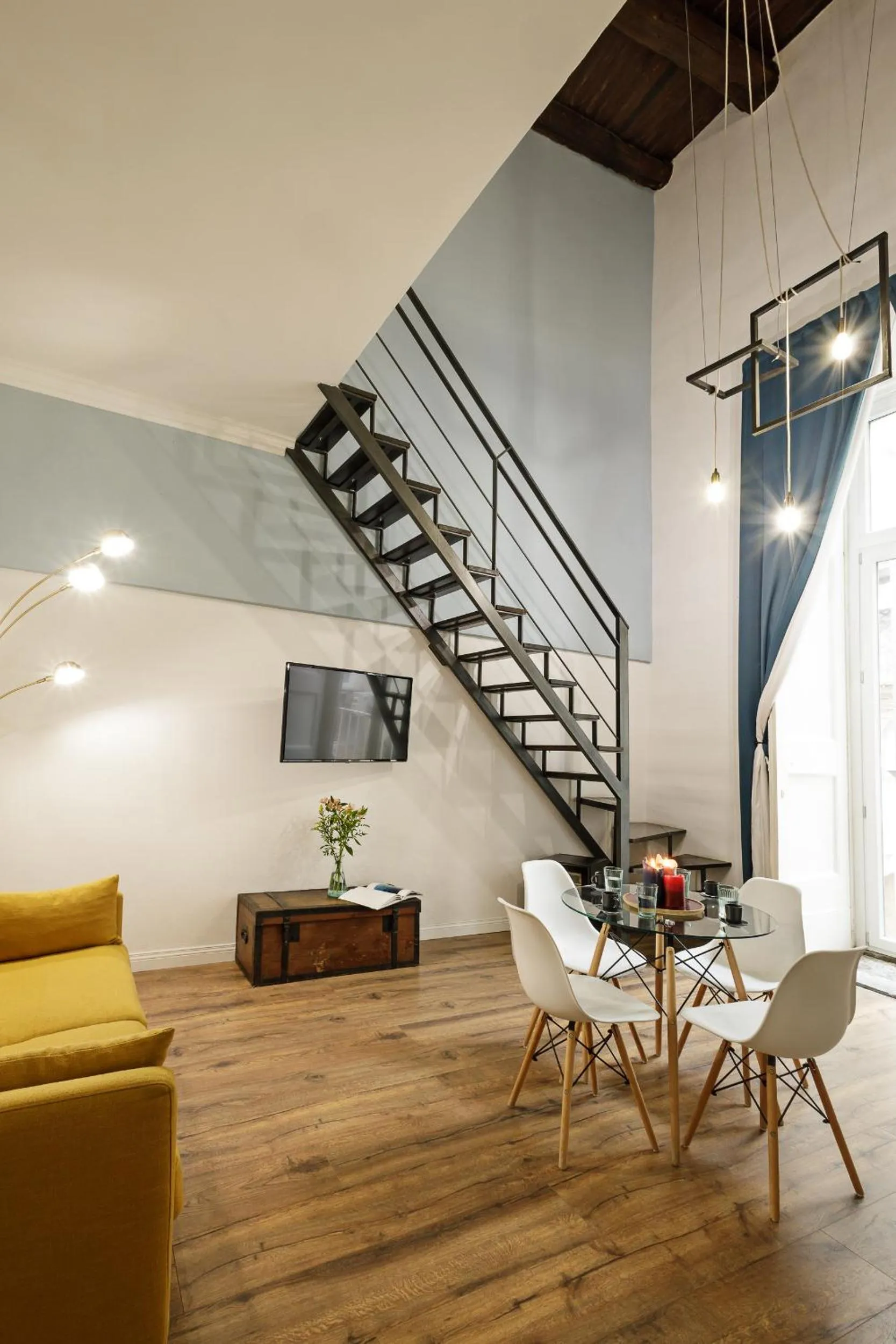 Seating area in Palà Suites