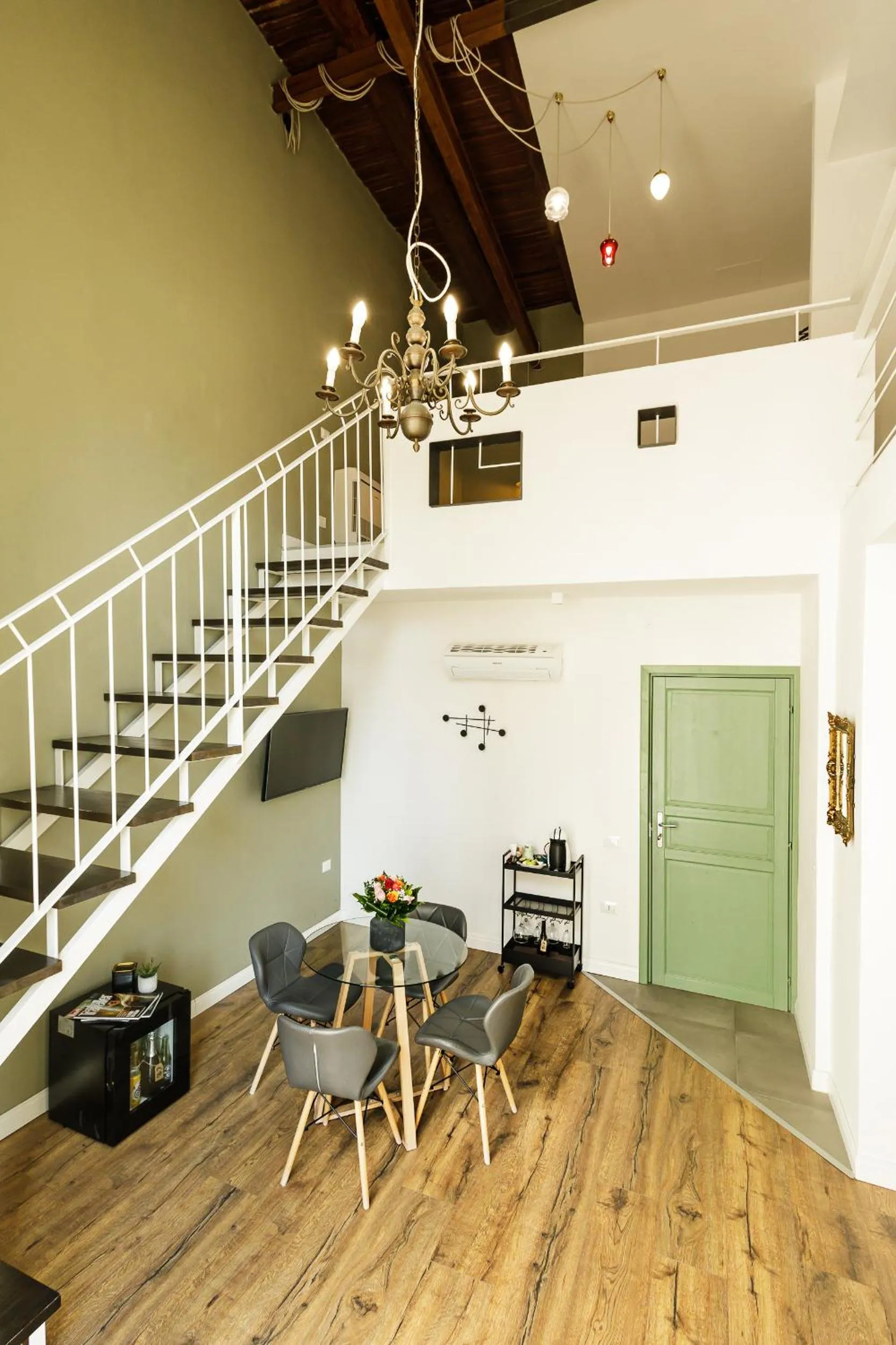 Seating area in Palà Suites