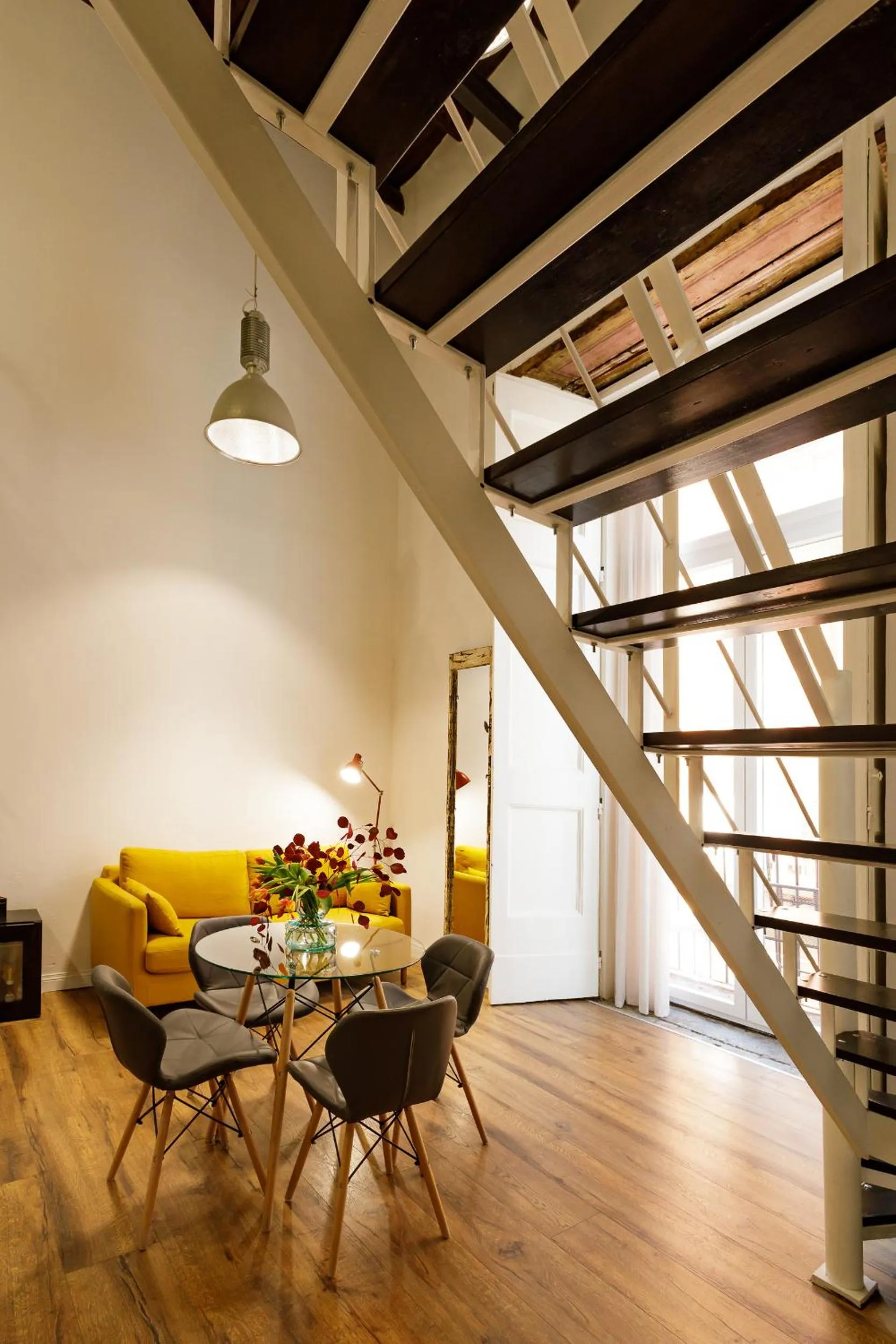 Seating area in Palà Suites