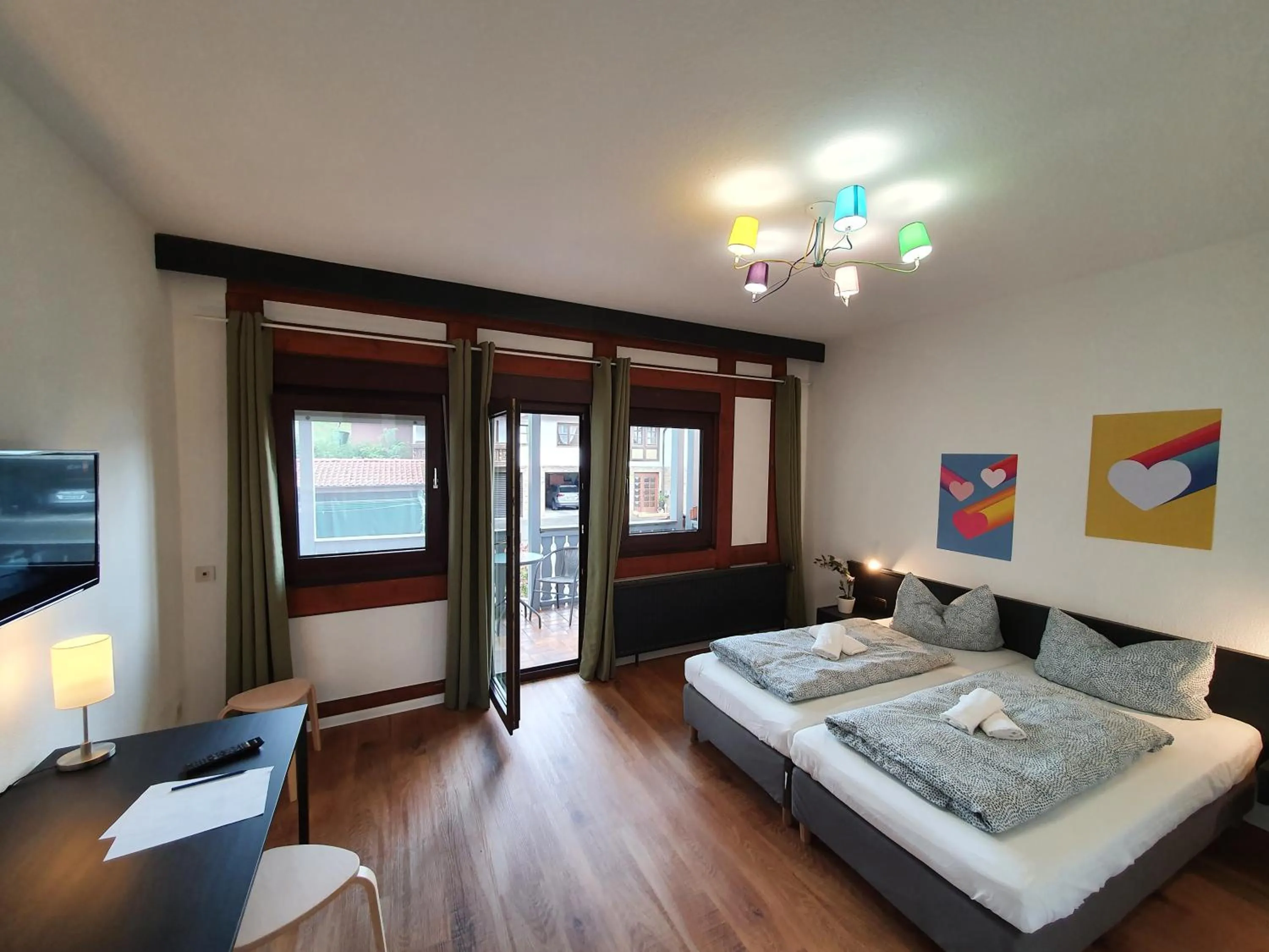 Photo of the whole room, Bed in Budget Hotel Biebertal am Milseburgradweg