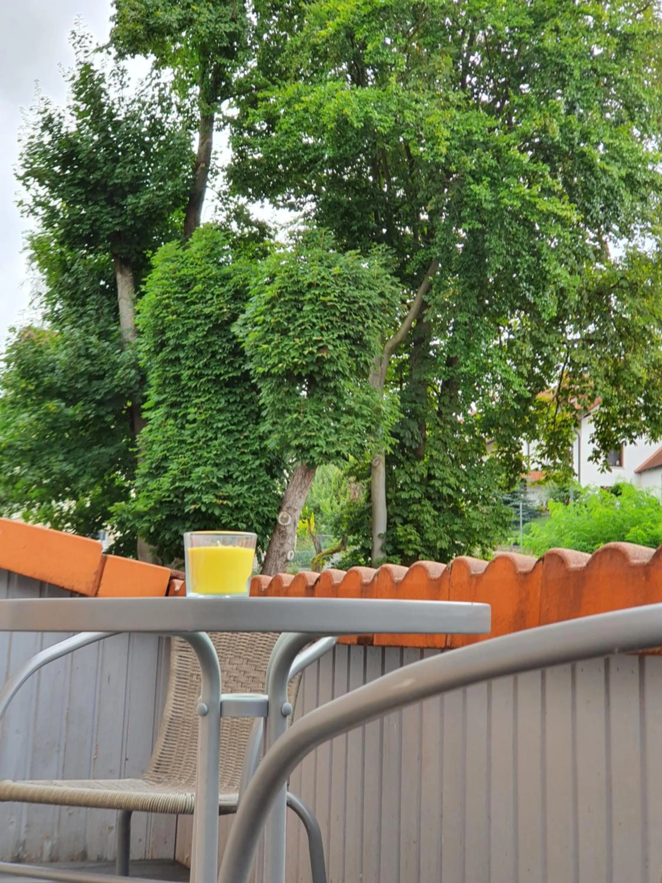 Balcony/Terrace in Budget Hotel Biebertal am Milseburgradweg