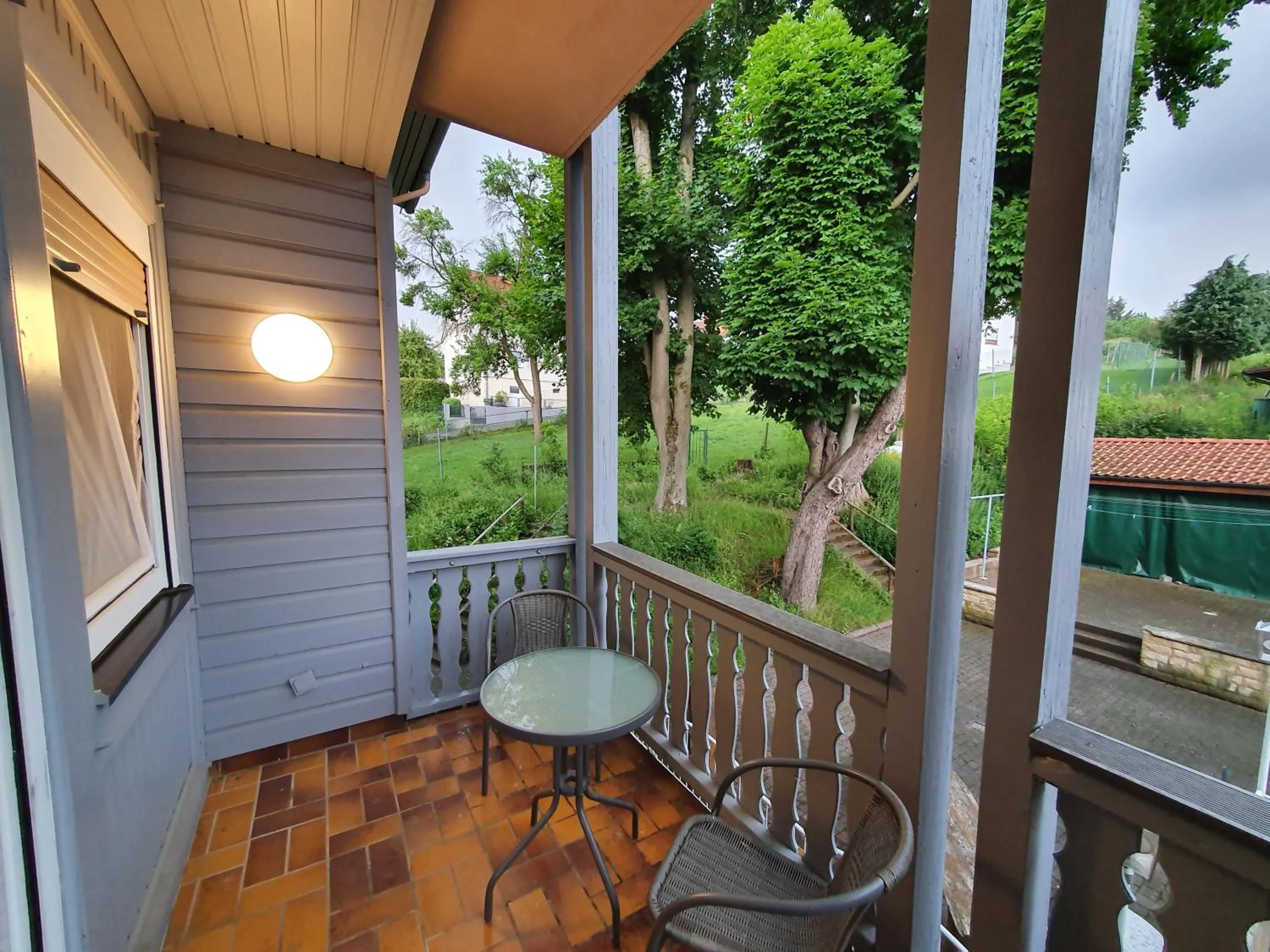 Patio in Budget Hotel Biebertal am Milseburgradweg