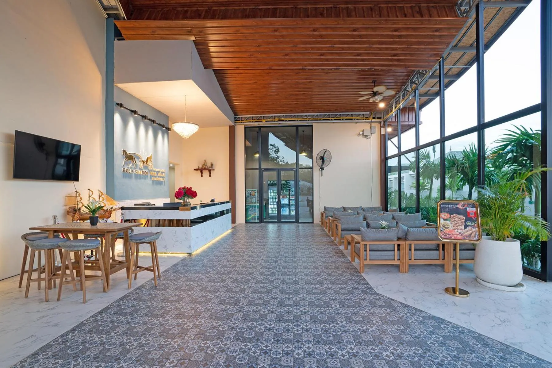 Patio in Gold Chariot Pool Villa, Phuket - SHA Plus Certified