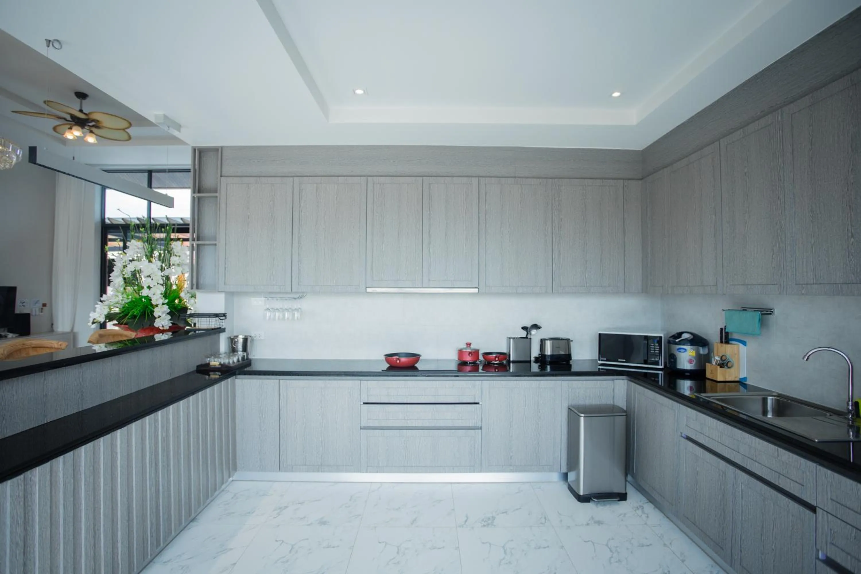 Kitchen or kitchenette in Gold Chariot Pool Villa, Phuket - SHA Plus Certified