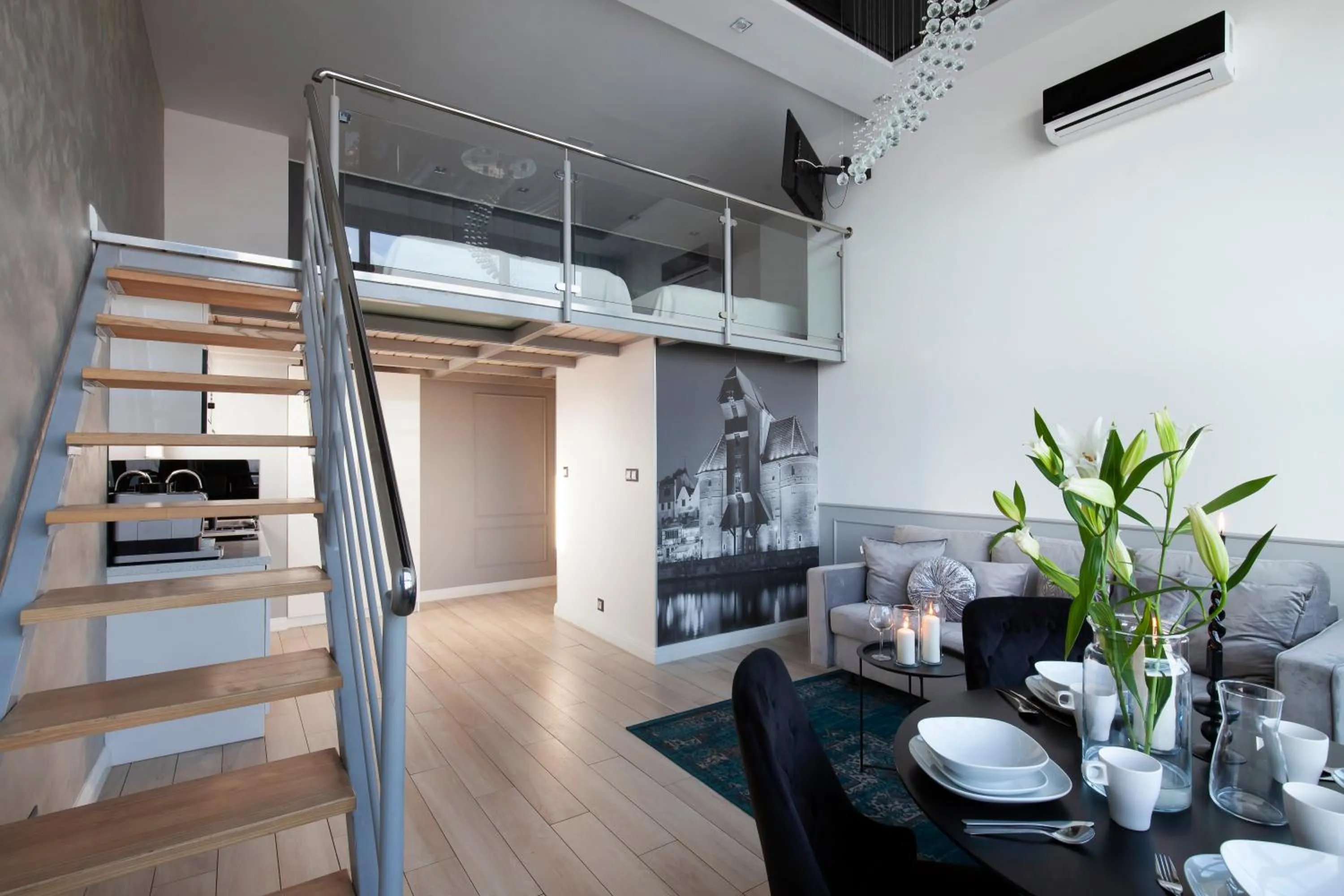 Kitchen or kitchenette in Panorama- the View of Gdańsk by Elite Apartments