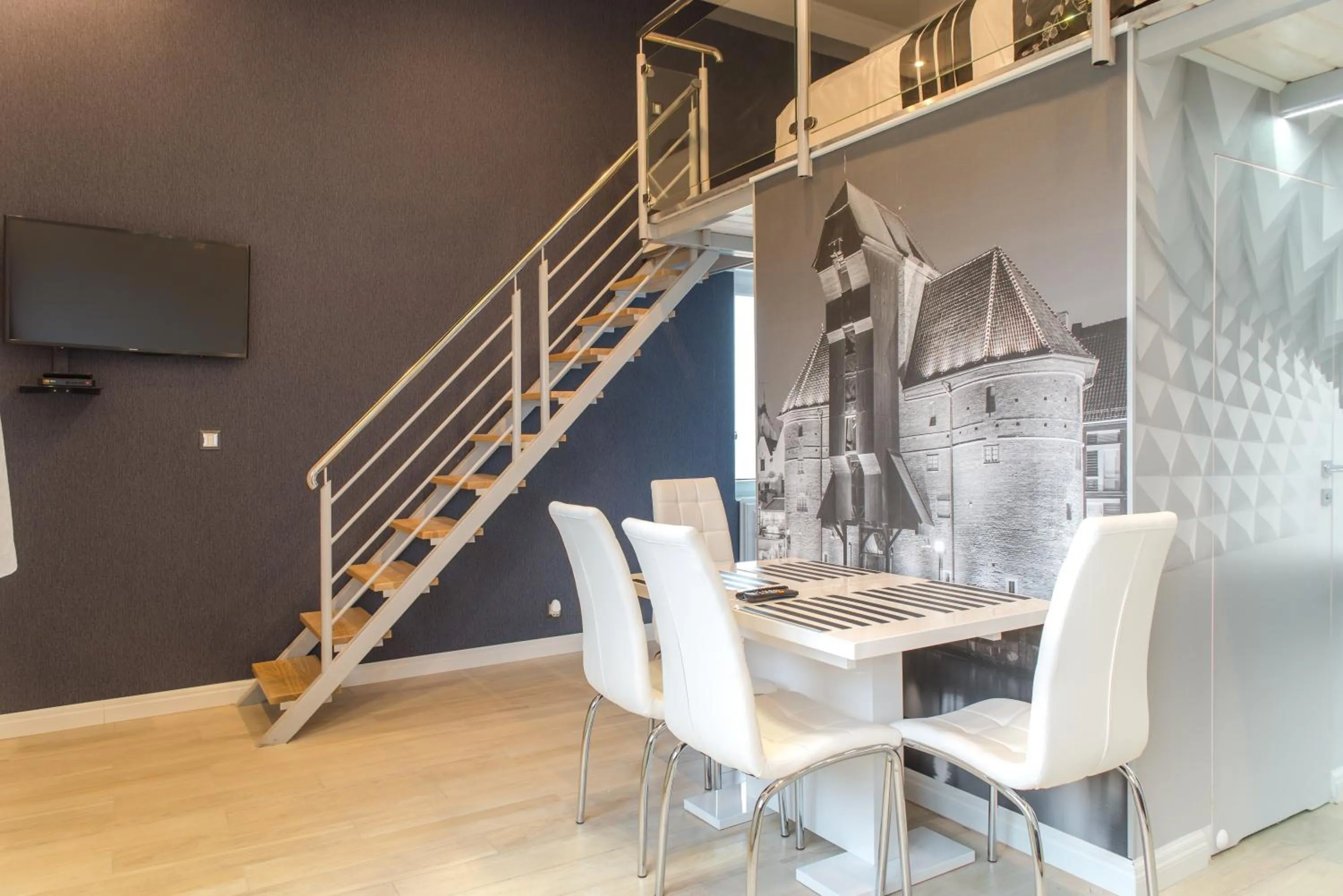 Living room in Panorama- the View of Gdańsk by Elite Apartments