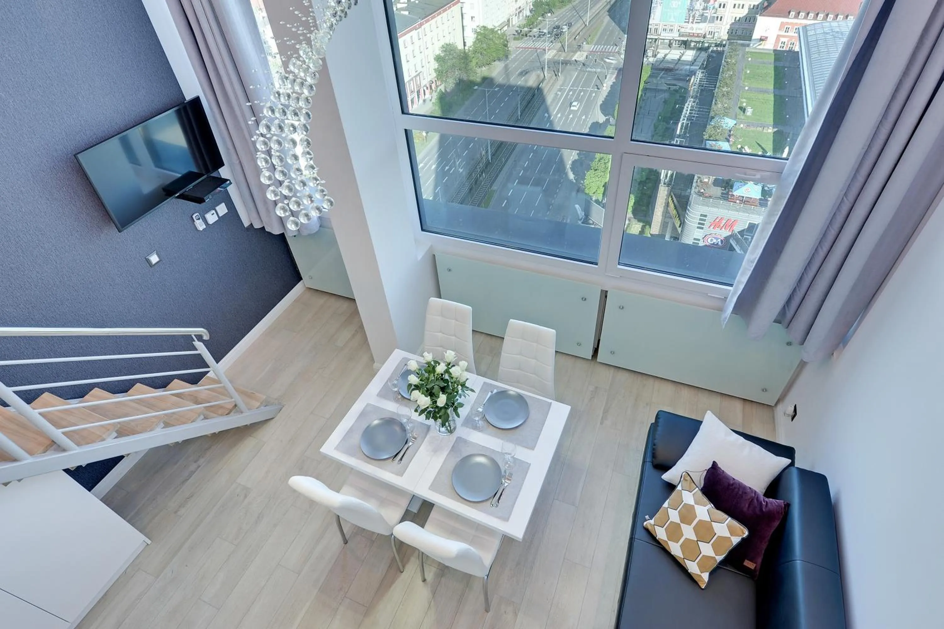 TV and multimedia in Panorama- the View of Gdańsk by Elite Apartments