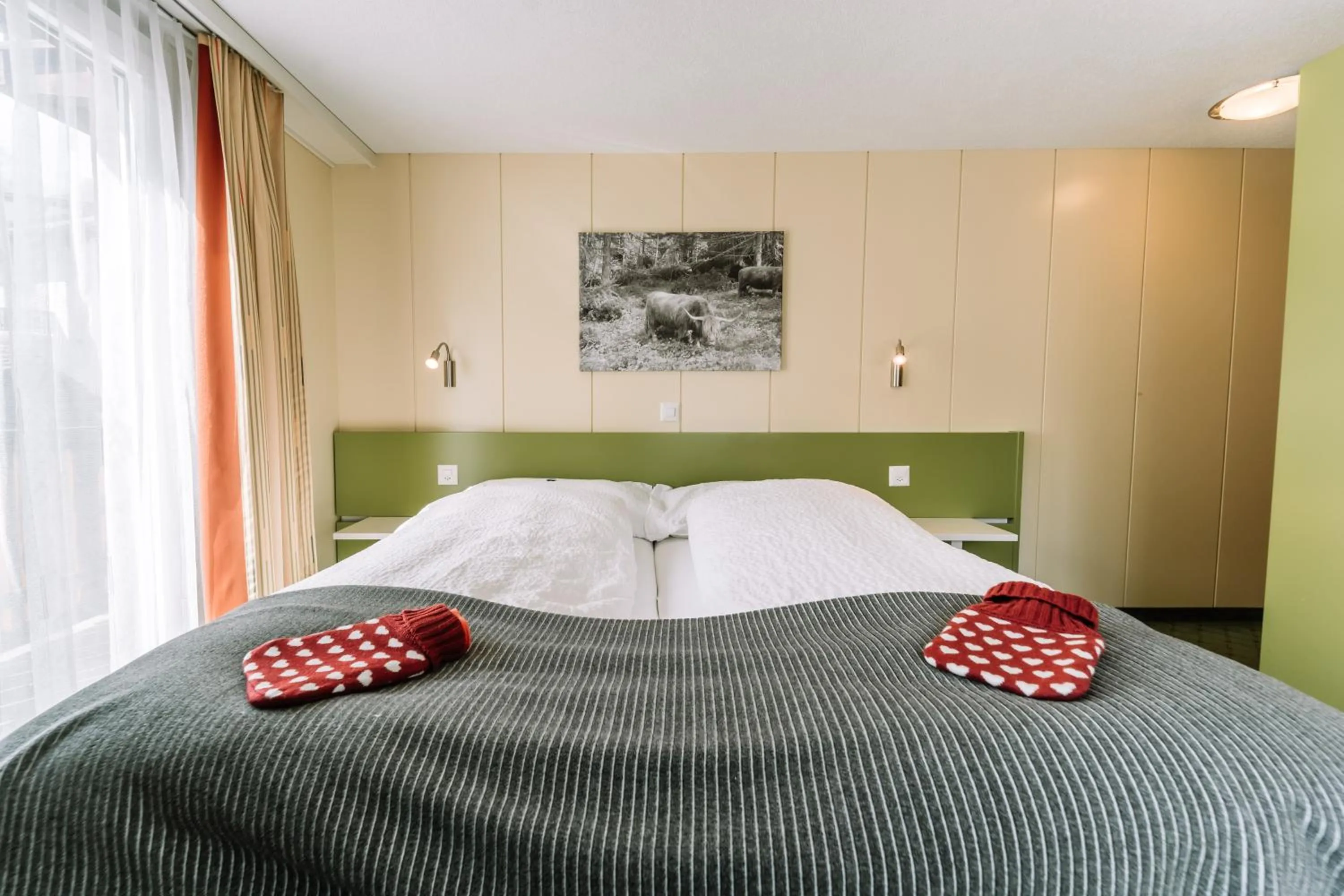 Bed in Hotel Les Amis