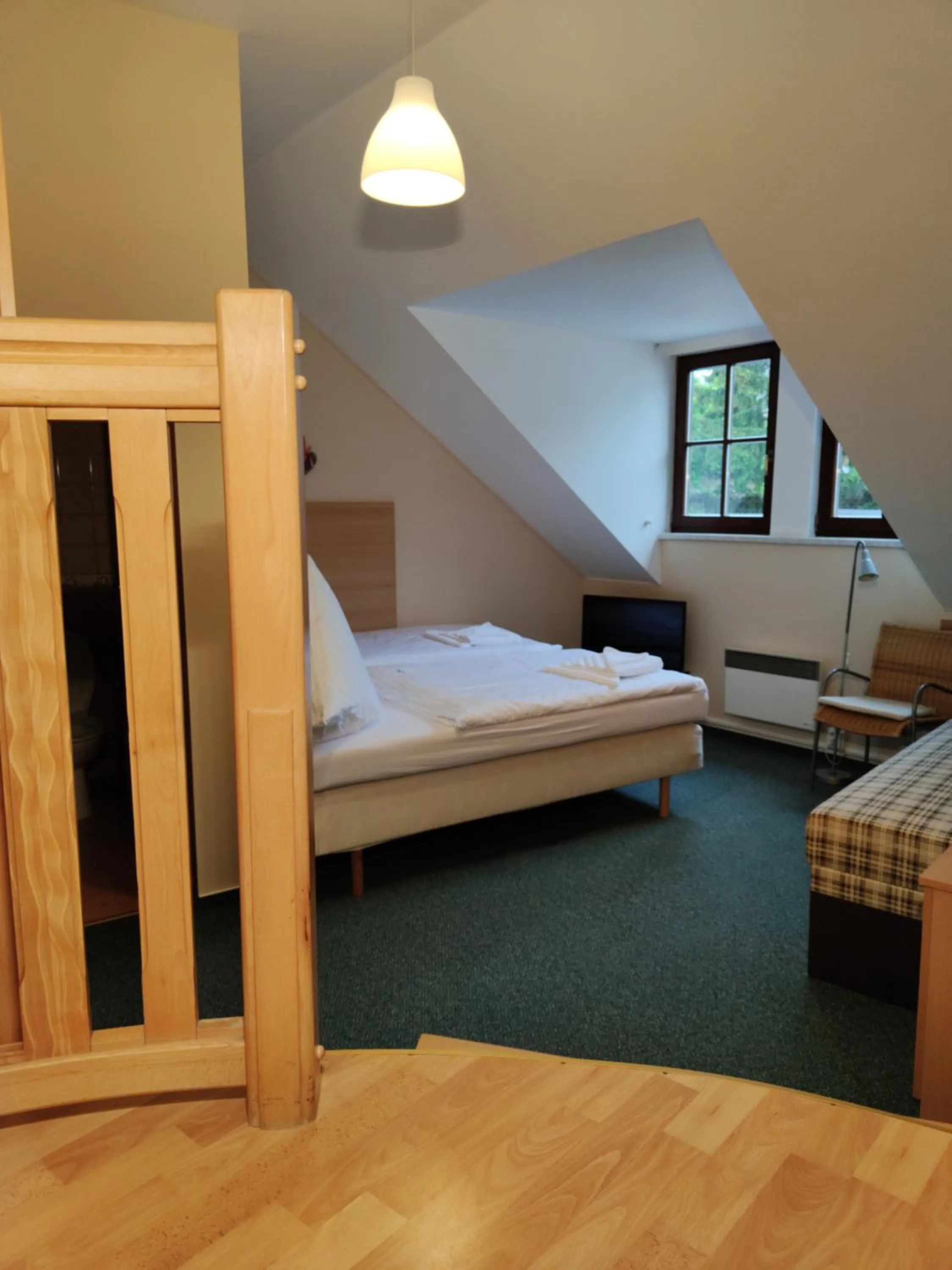 Bed in Hotel Modrásek