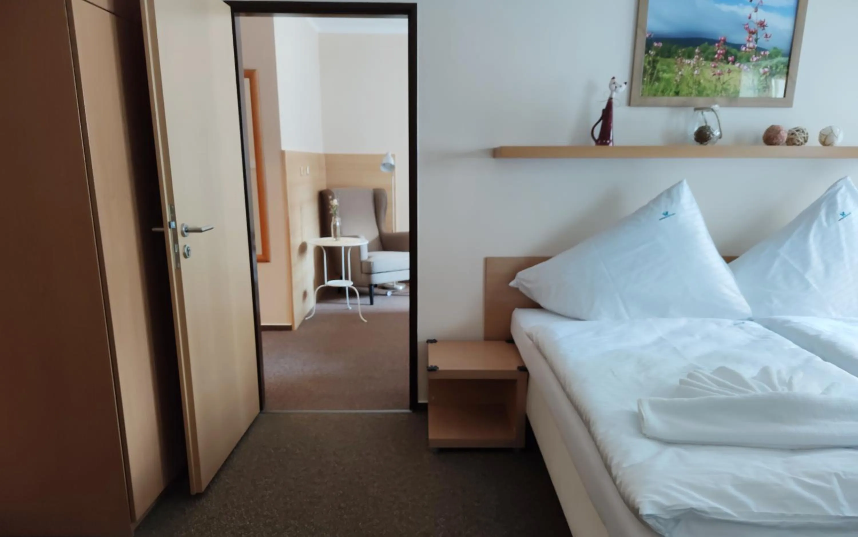 Bed in Hotel Modrásek