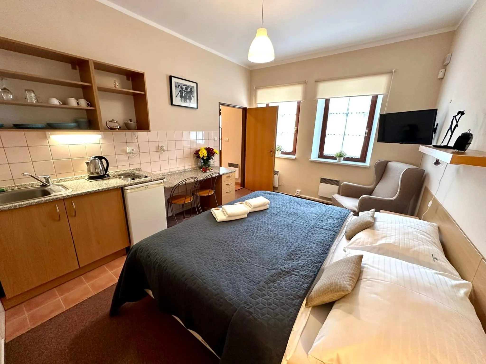 Bed in Hotel Modrásek