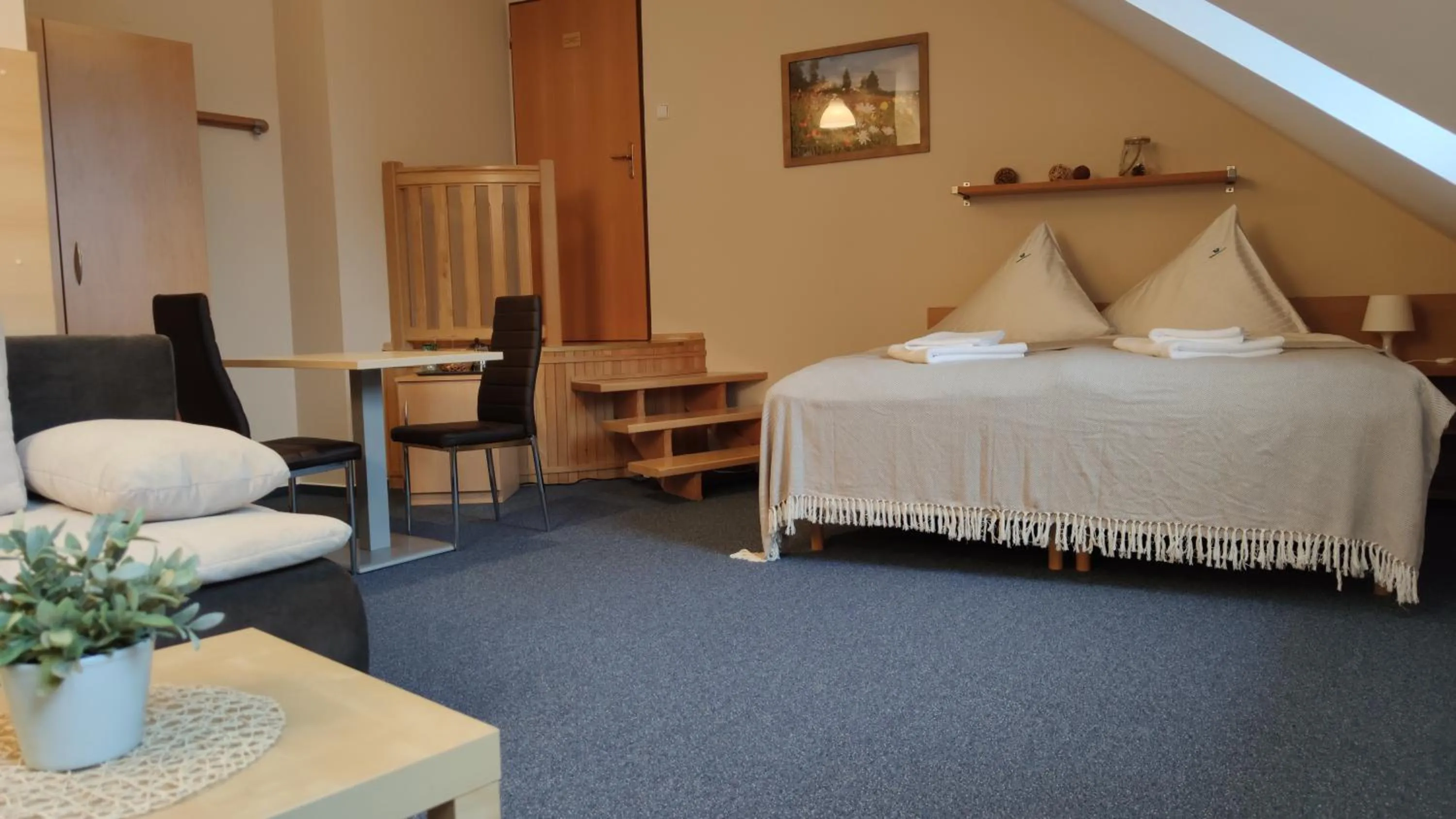 Bed in Hotel Modrásek