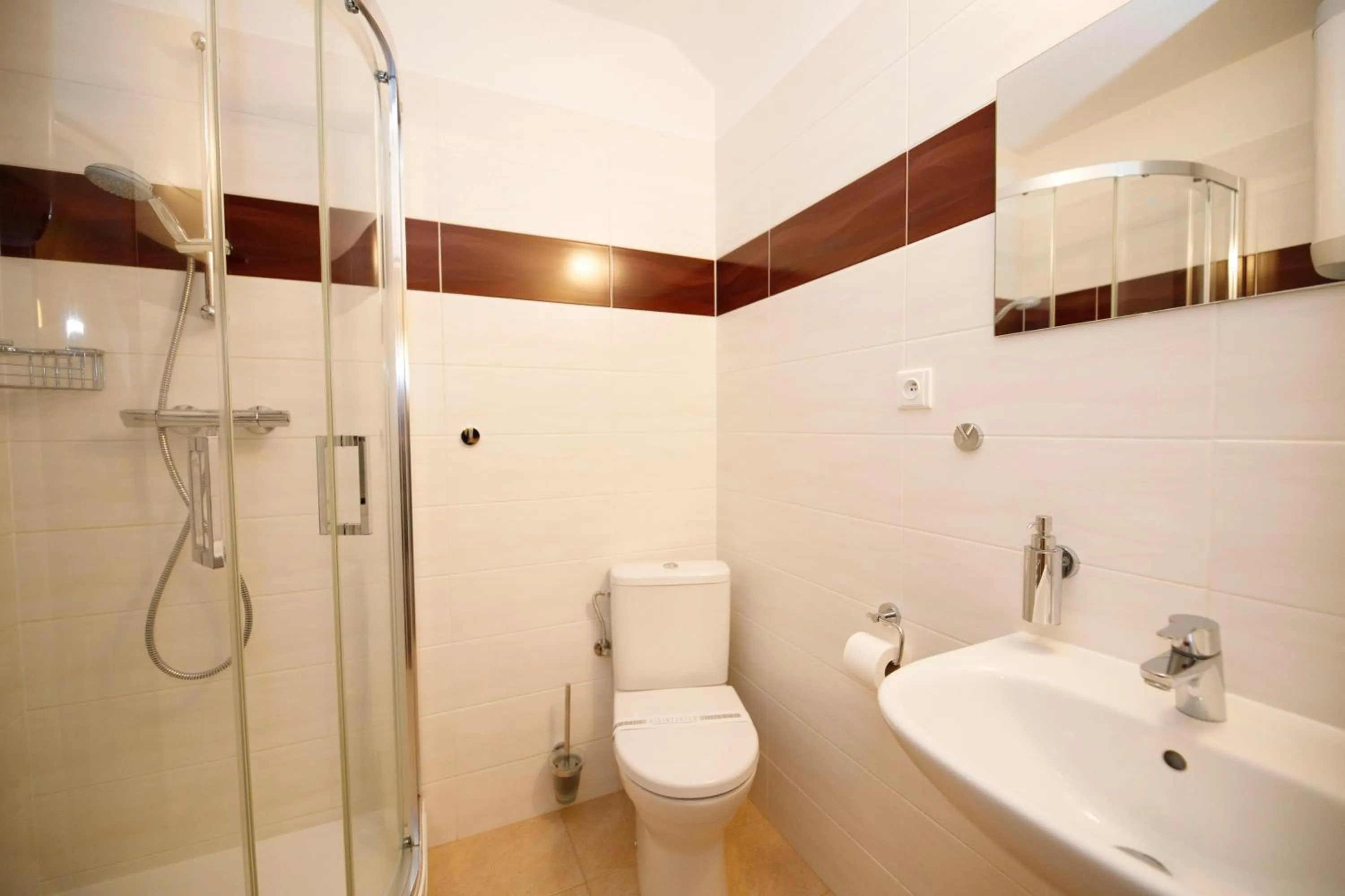 Shower in Hotel Modrásek