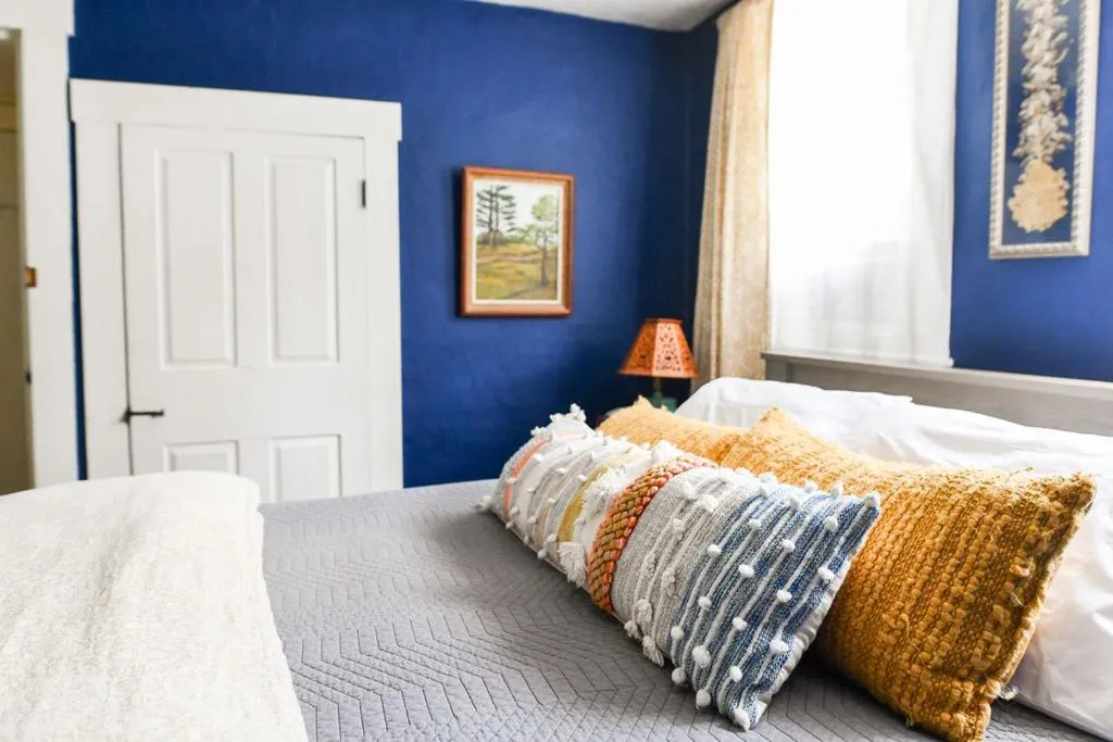 Bed in Craftsbury Farmhouse