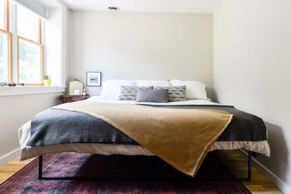 Bed in Craftsbury Farmhouse