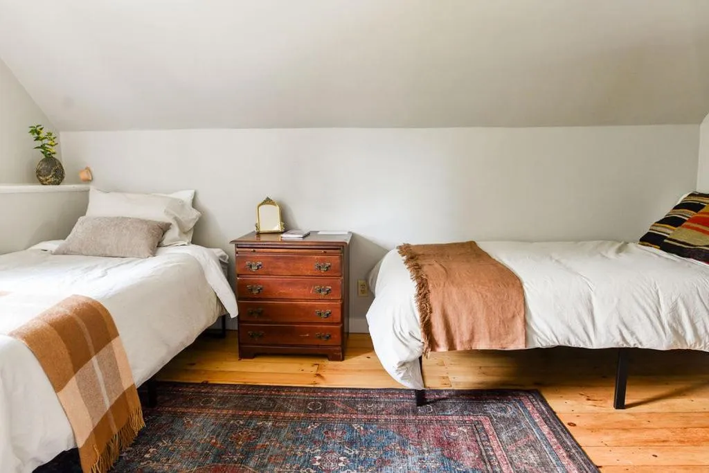 Bed in Craftsbury Farmhouse