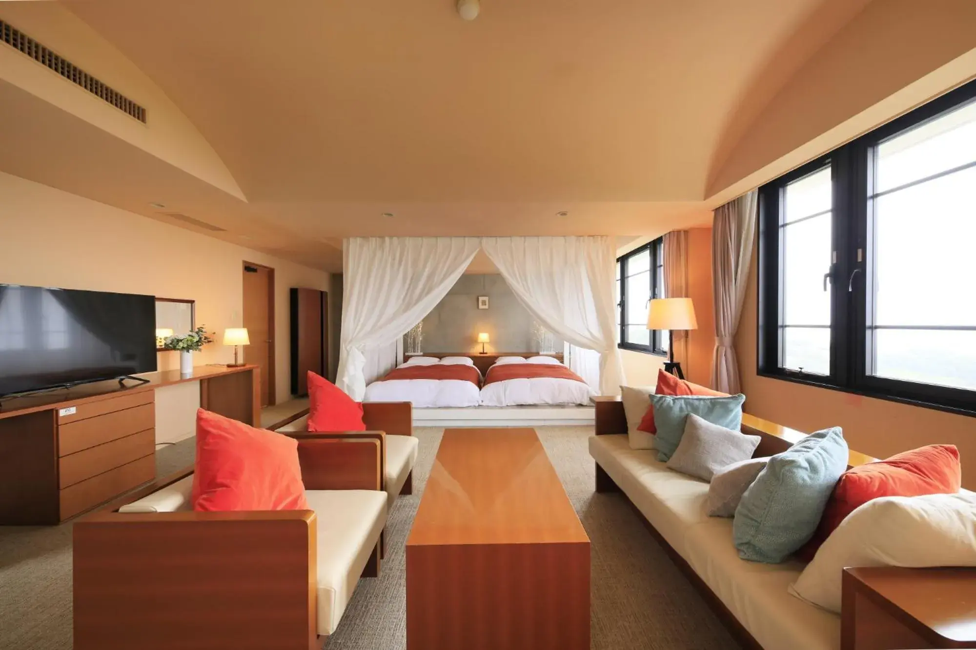 Deluxe Twin Room with Ocean View in Beppu Fuga Deluxe Twin Room with Ocean View in Beppu Fuga