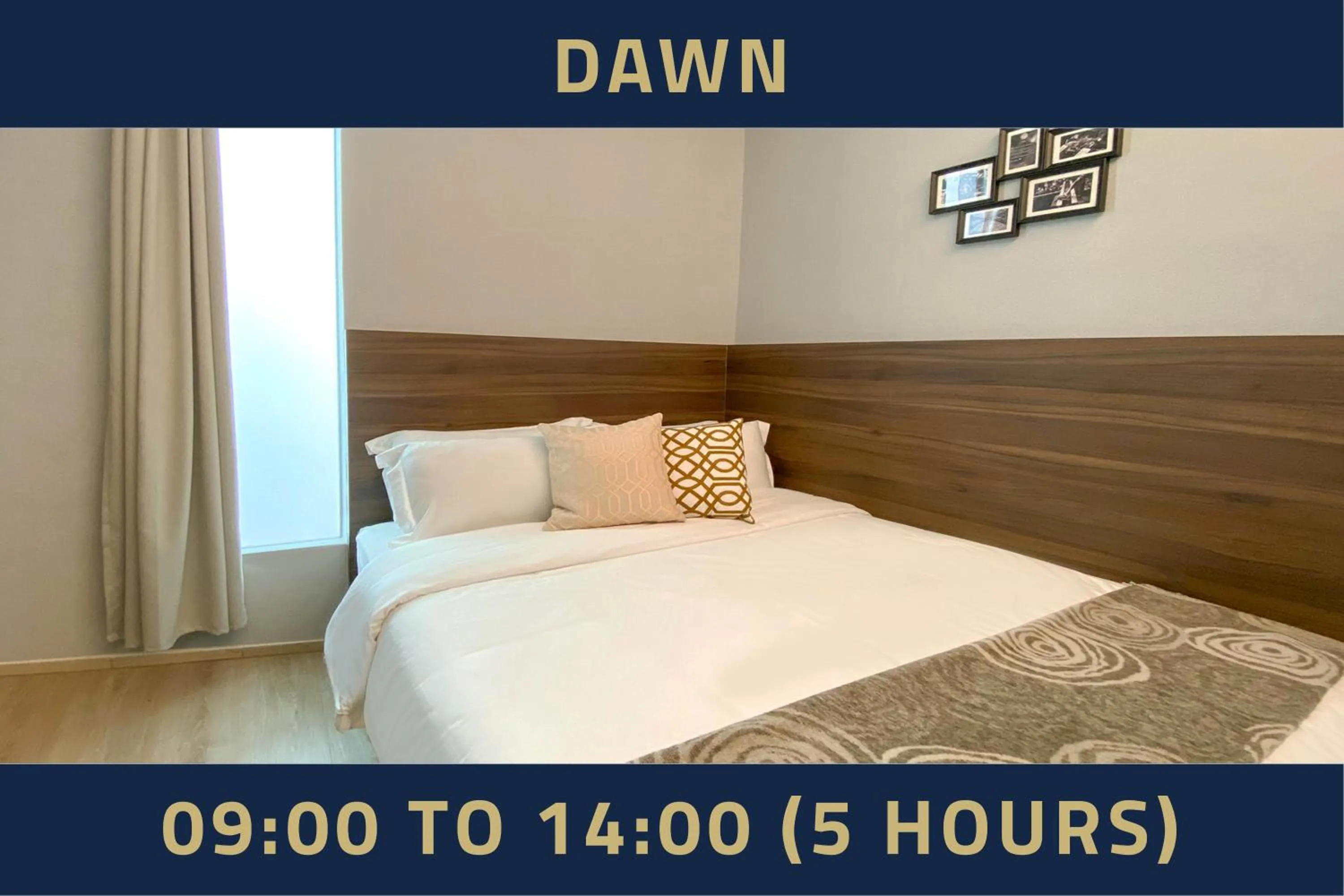 Text overlay, Bed in ST Signature Bugis Beach, DAYUSE, 5 Hours, 9AM-2PM