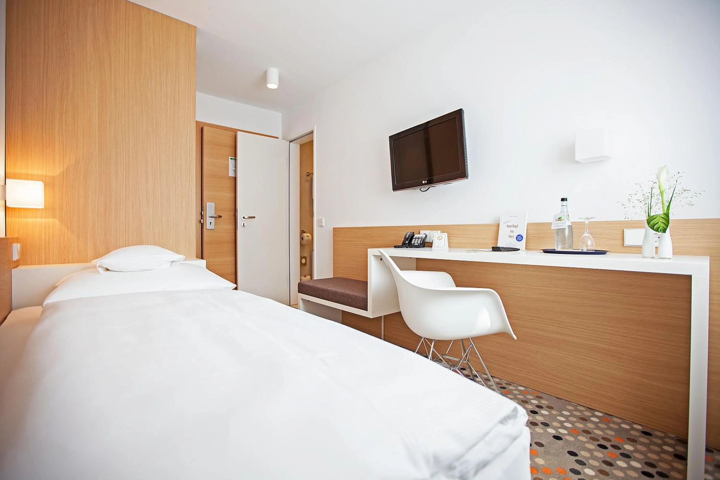 Bed in Hotel Waldhorn