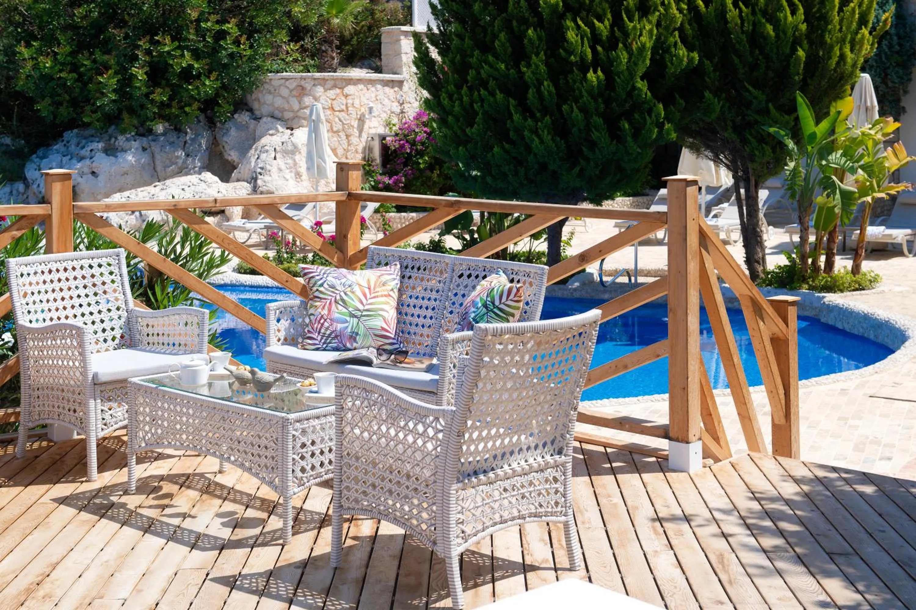 Pool view in Peninsula Gardens Hotel