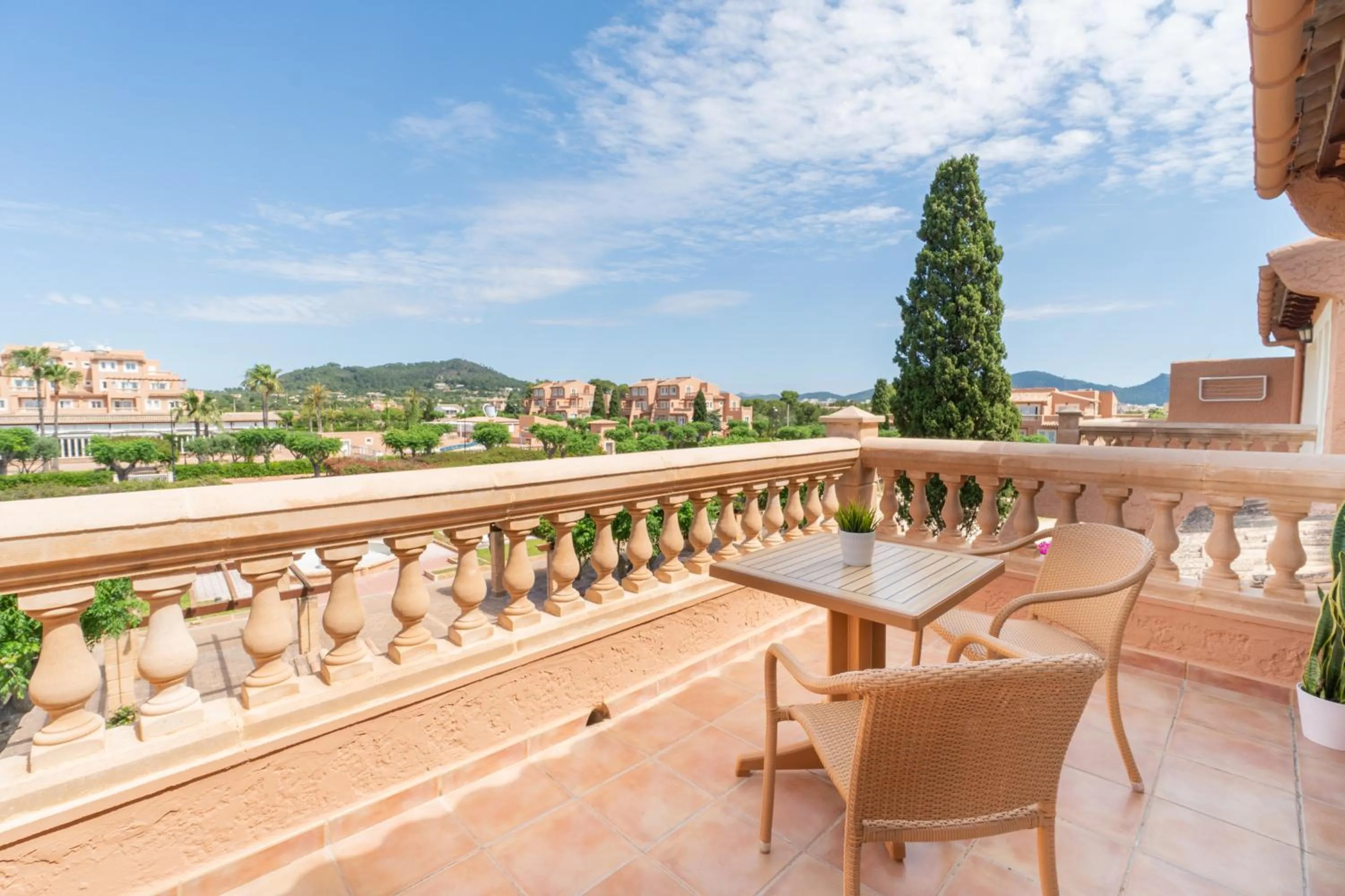 Garden view in Aparthotel Ciudad Laurel