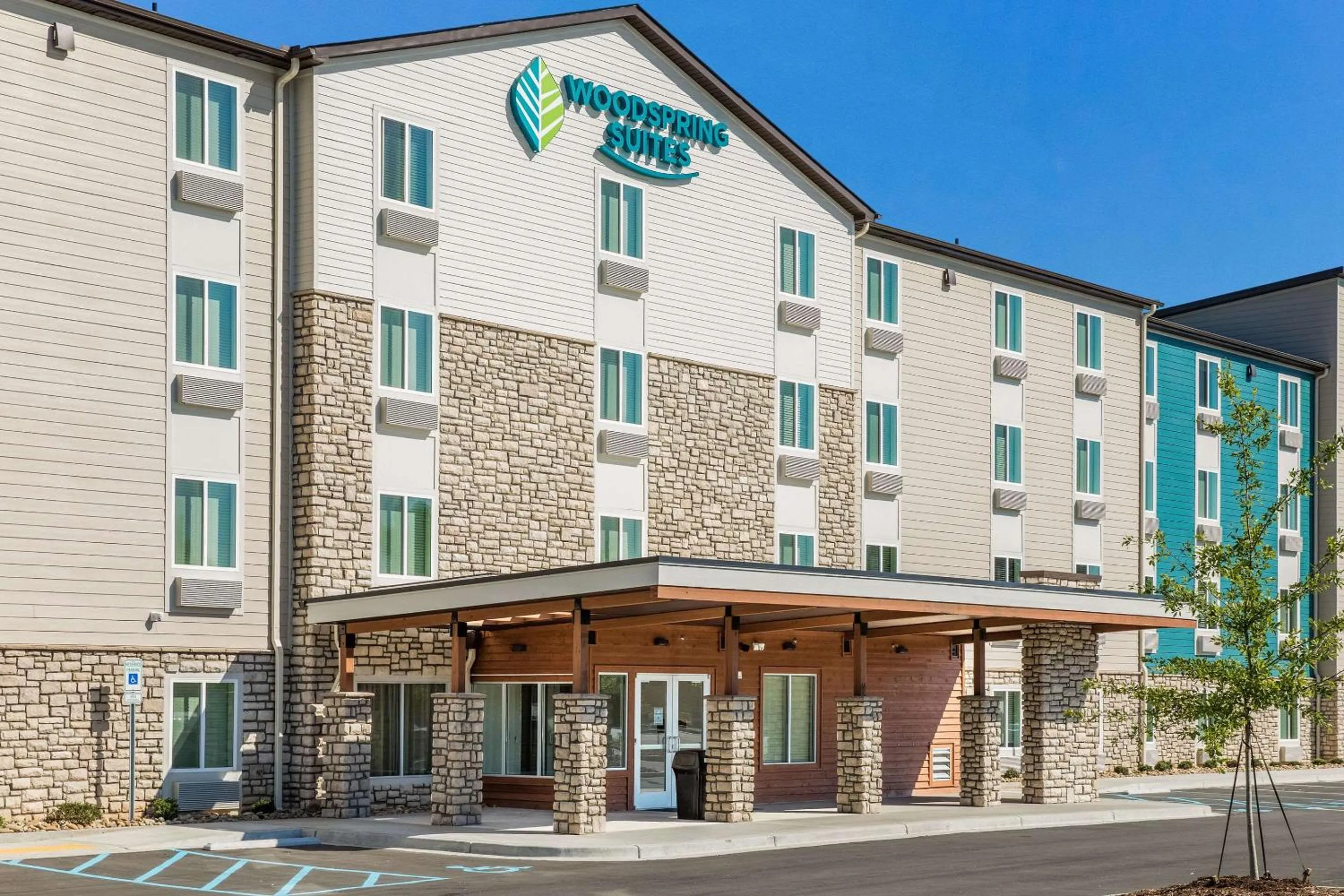 Property building in WoodSpring Suites Greenville Haywood Mall