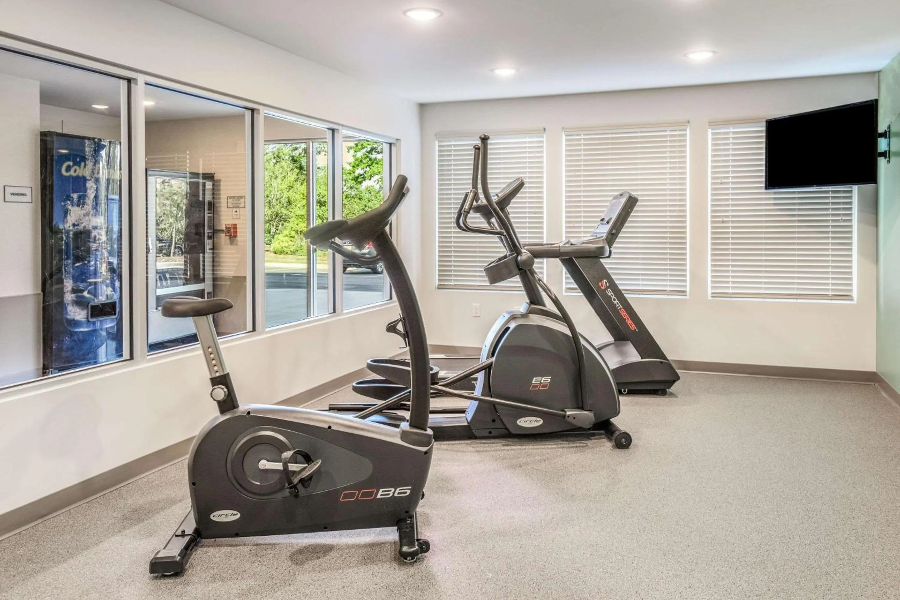 Fitness centre/facilities in WoodSpring Suites Greenville Haywood Mall