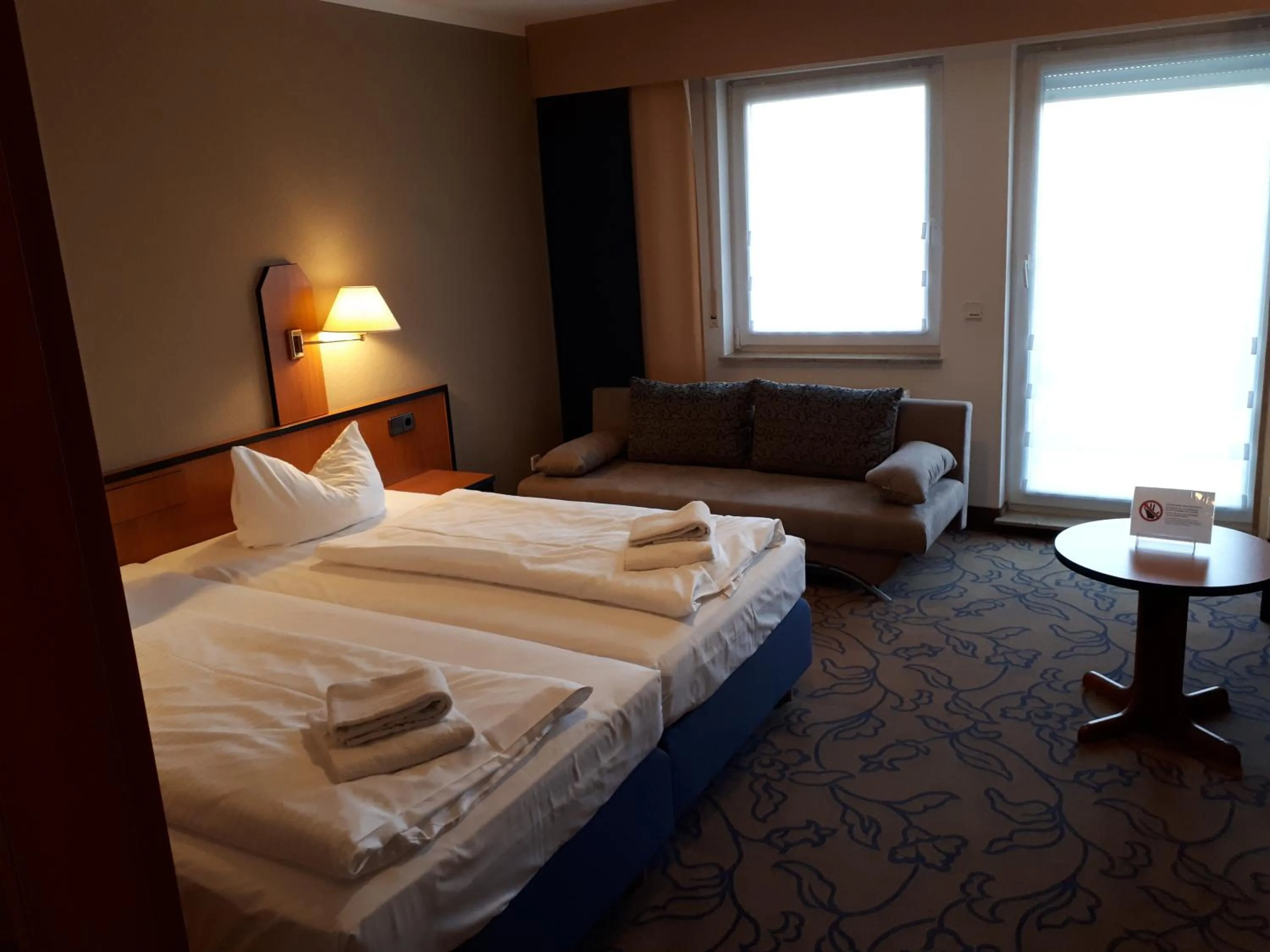 Photo of the whole room, Bed in Hotel Markkleeberger Hof