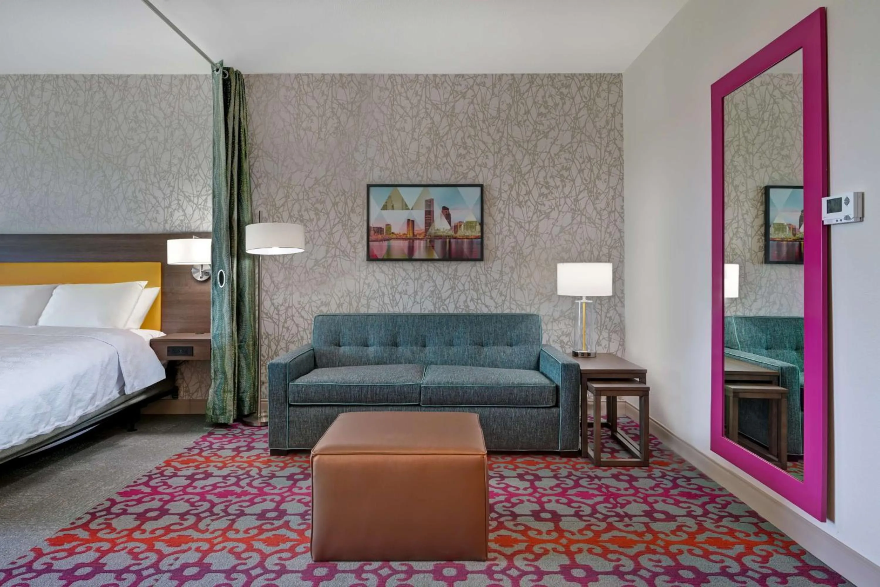 Living room, Bed in Home2 Suites Corpus Christi Southeast, Tx