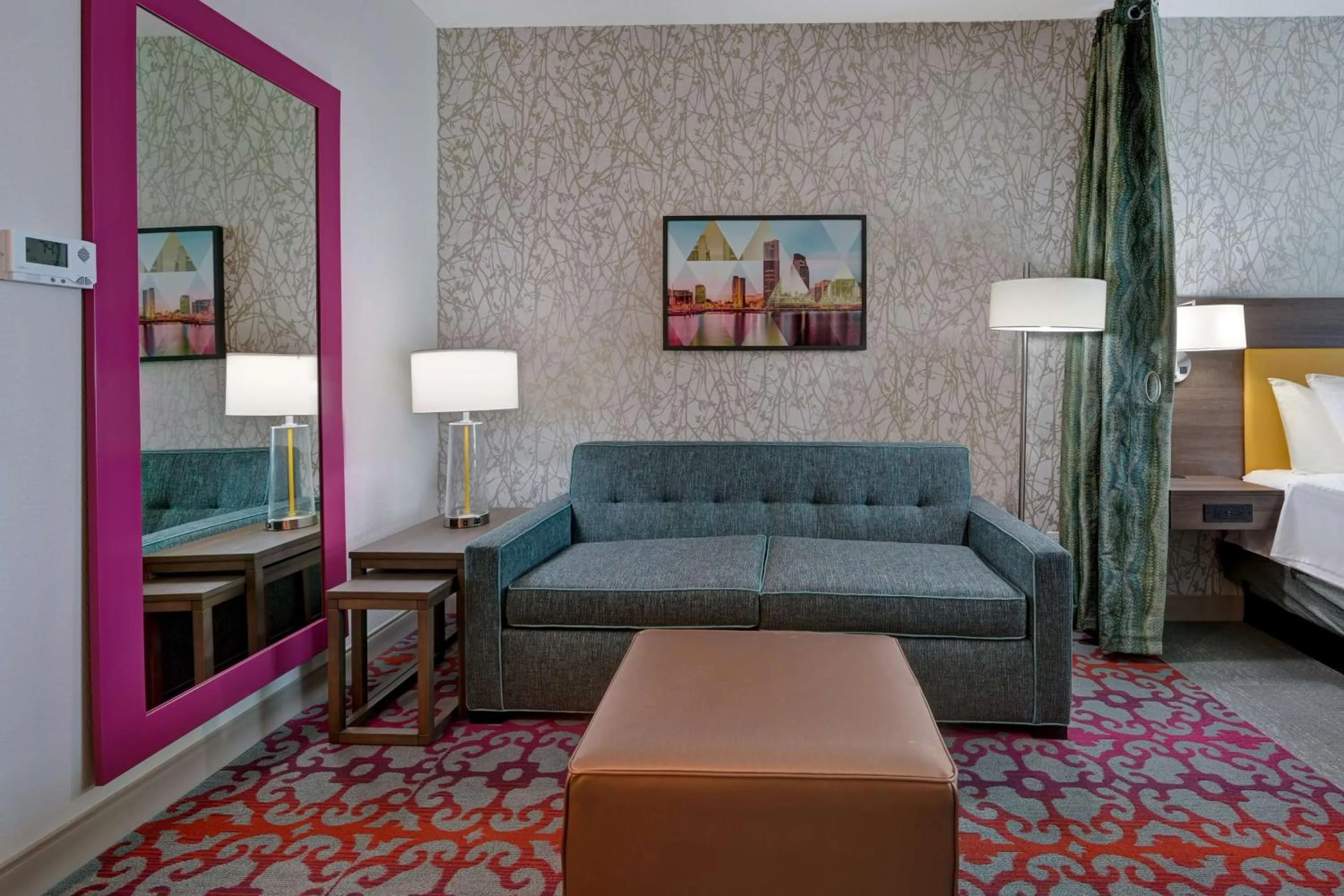 Living room, Bed in Home2 Suites Corpus Christi Southeast, Tx