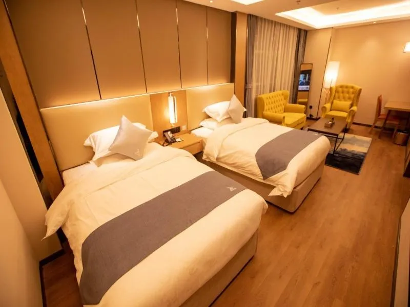 Bed in GreenTree Eastern Linyi Airport