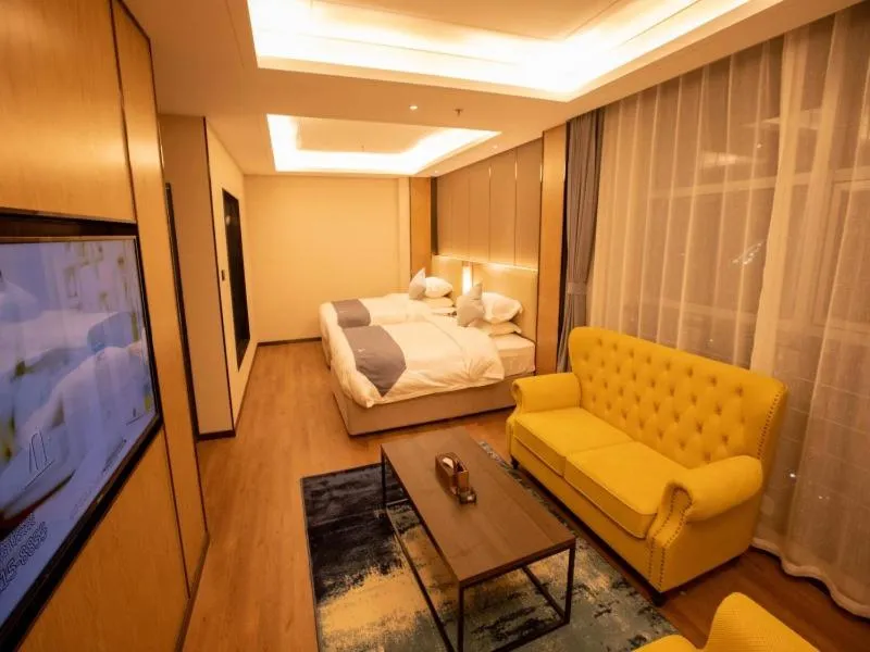 Bed in GreenTree Eastern Linyi Airport