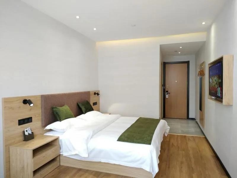 Bed in GreenTree Inn Lanzhou Donghu Square Provincial People's Hospital