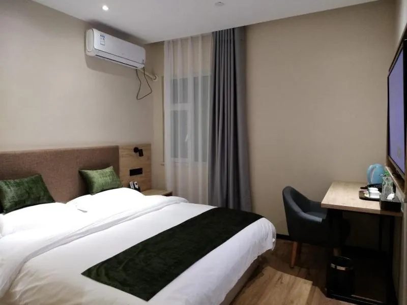 Bed in GreenTree Inn Lanzhou Donghu Square Provincial People's Hospital