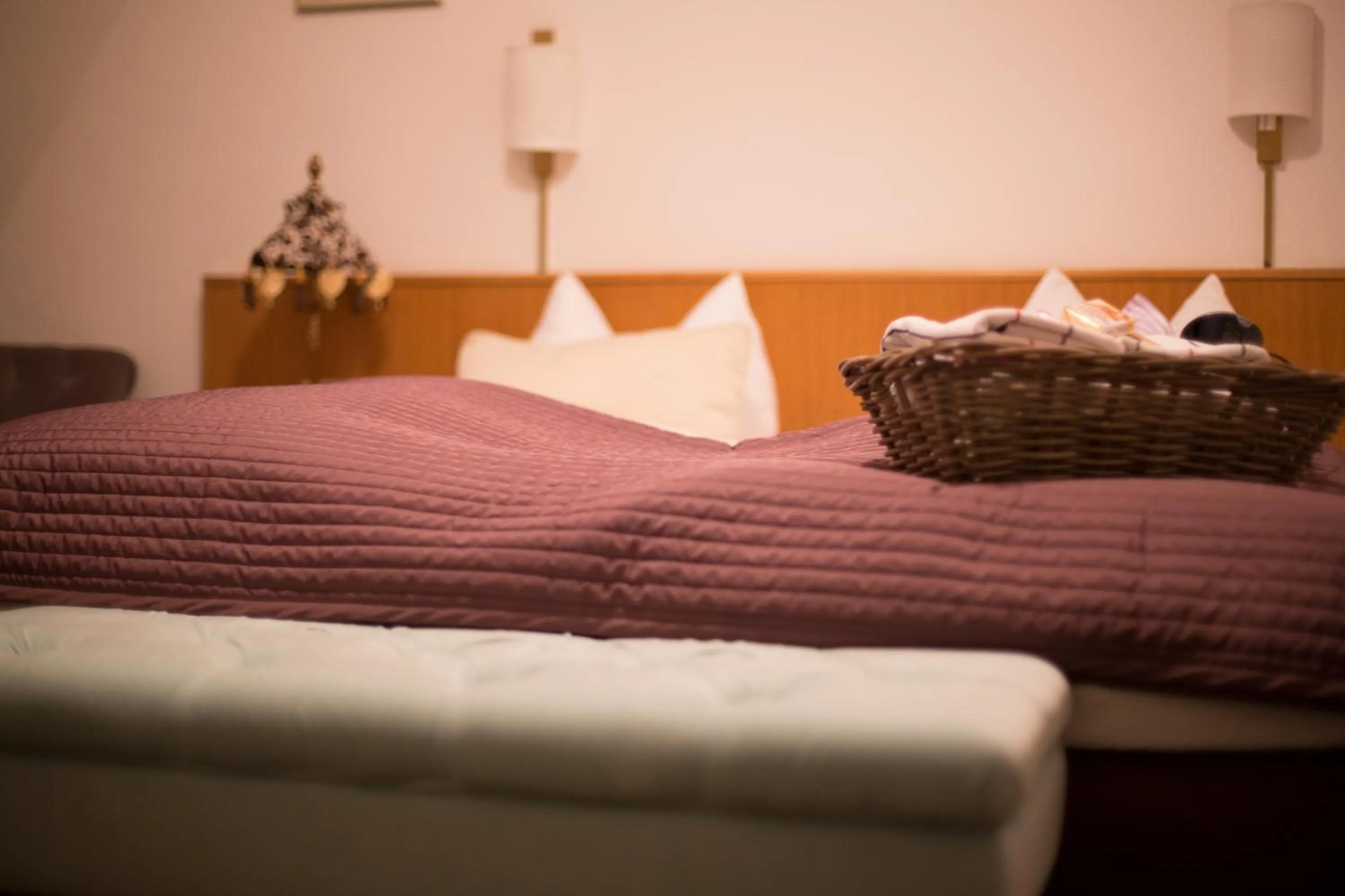 Bed in Hotel Barbarossa Garni