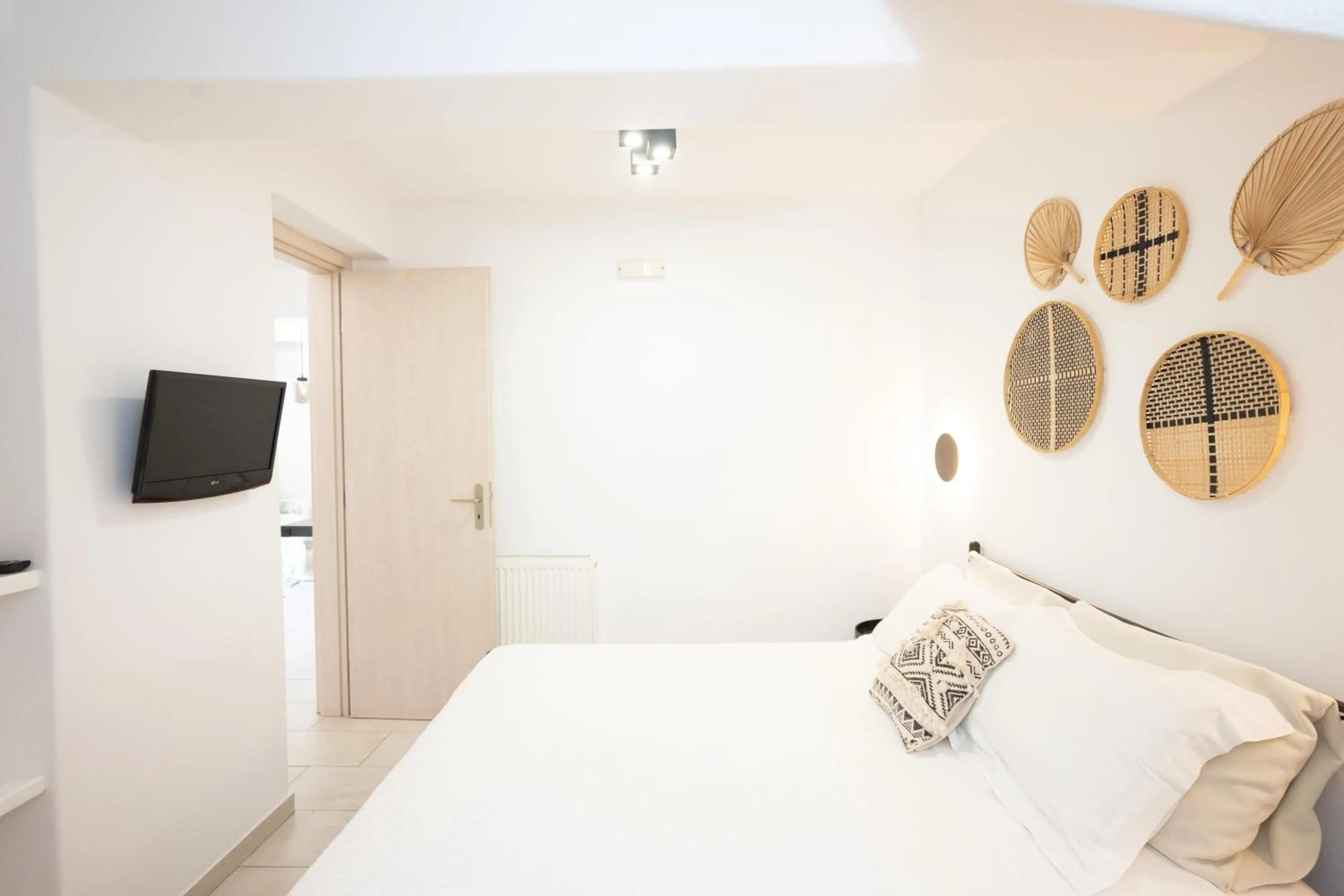 Bed in Mykonos Dot Apartments