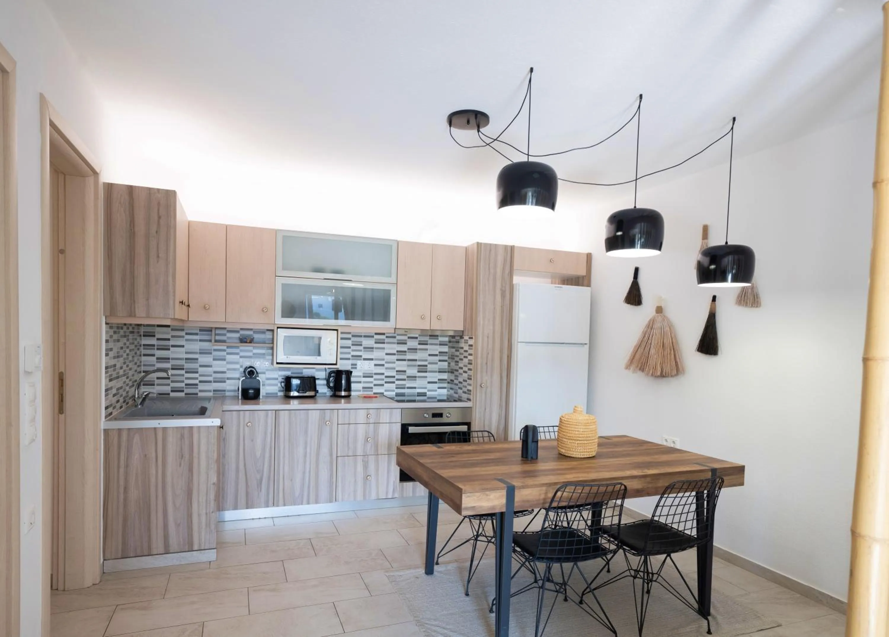 Kitchen or kitchenette in Mykonos Dot Apartments