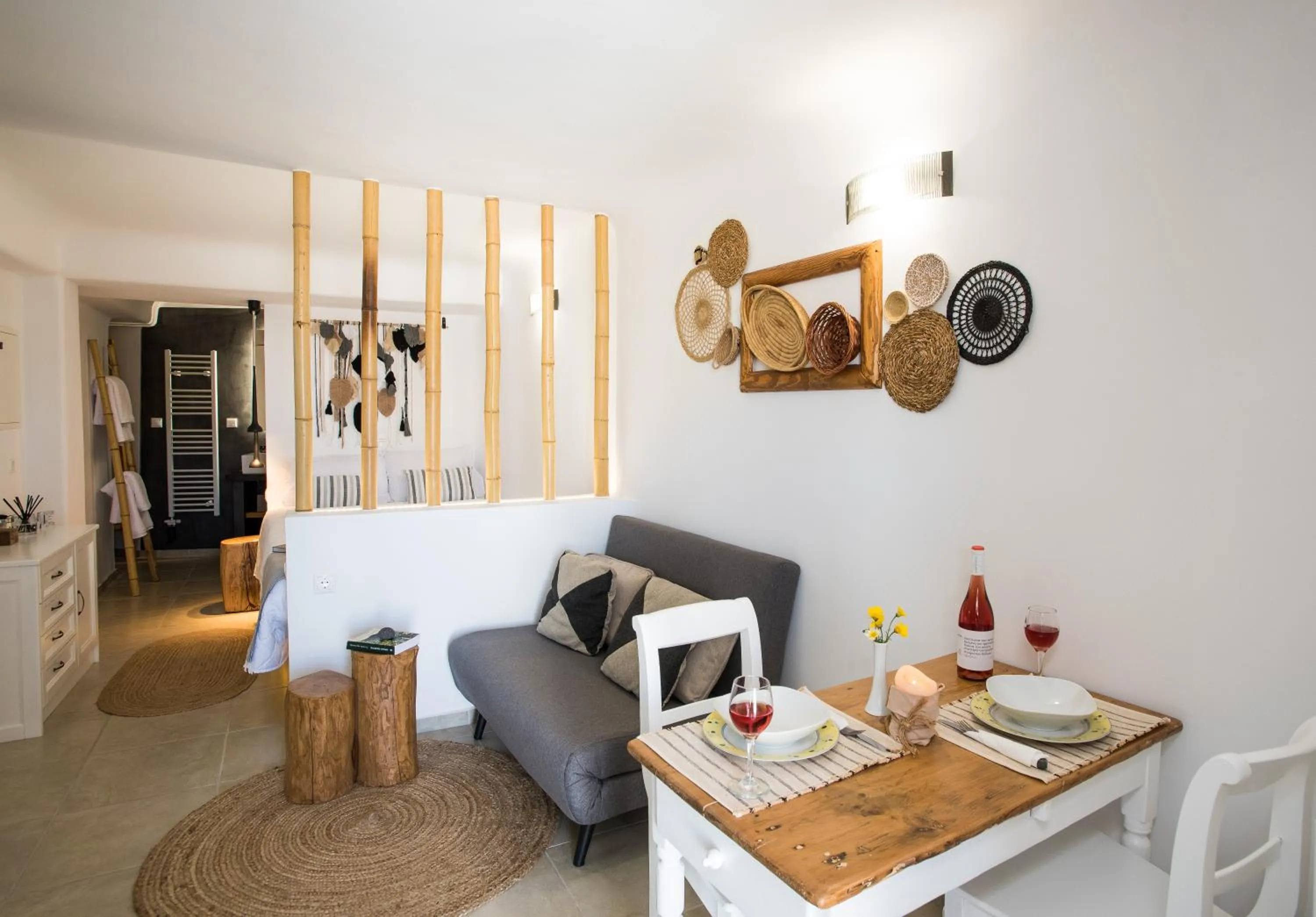 Living room in Mykonos Dot Apartments