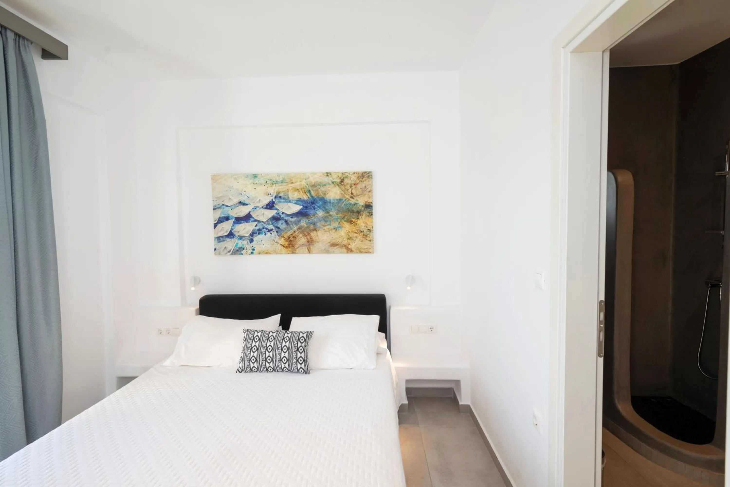 Bed in Mykonos Dot Apartments