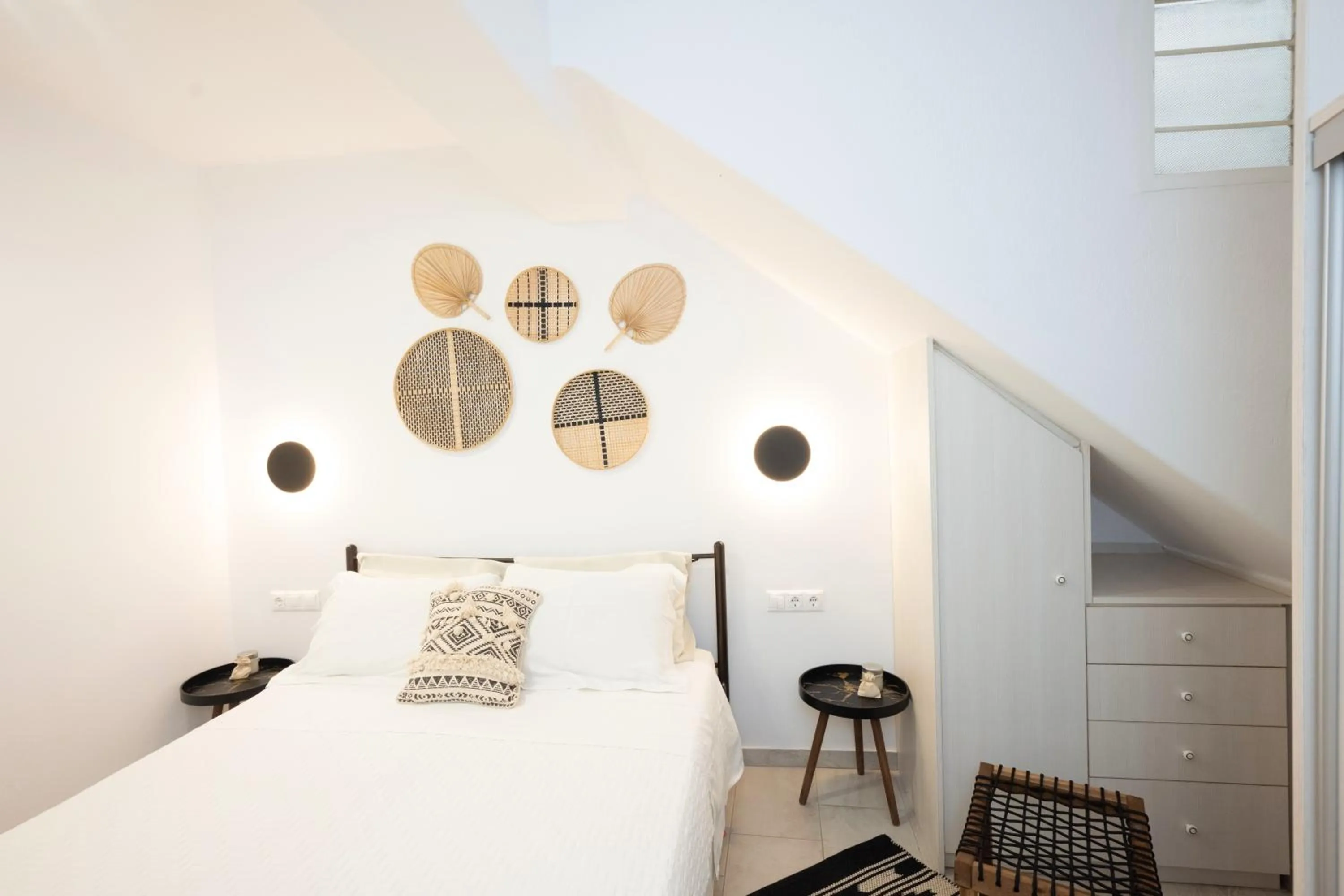 Bed in Mykonos Dot Apartments