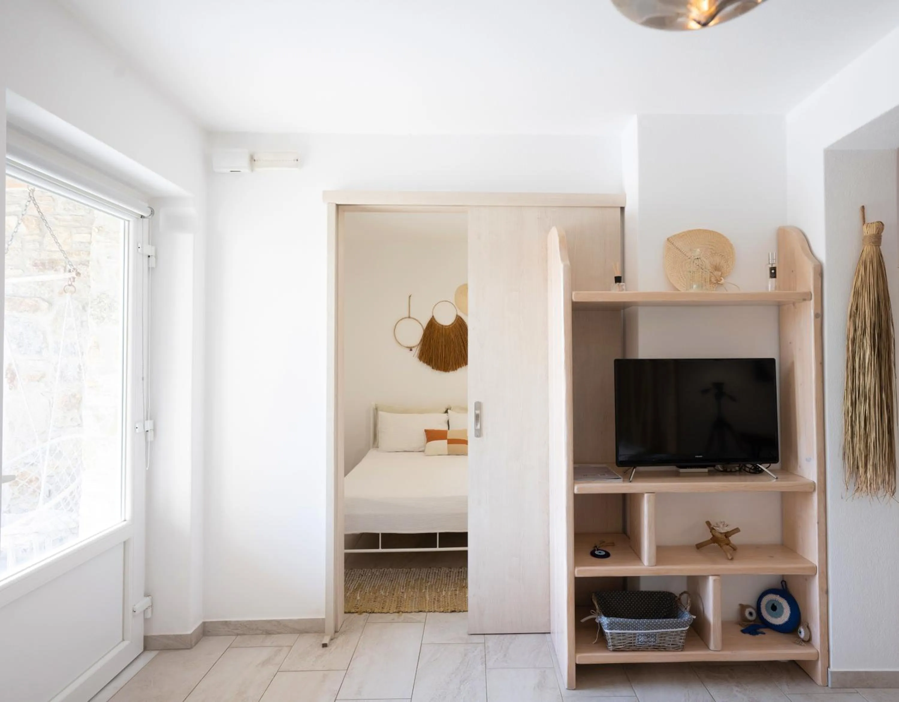 Bed in Mykonos Dot Apartments