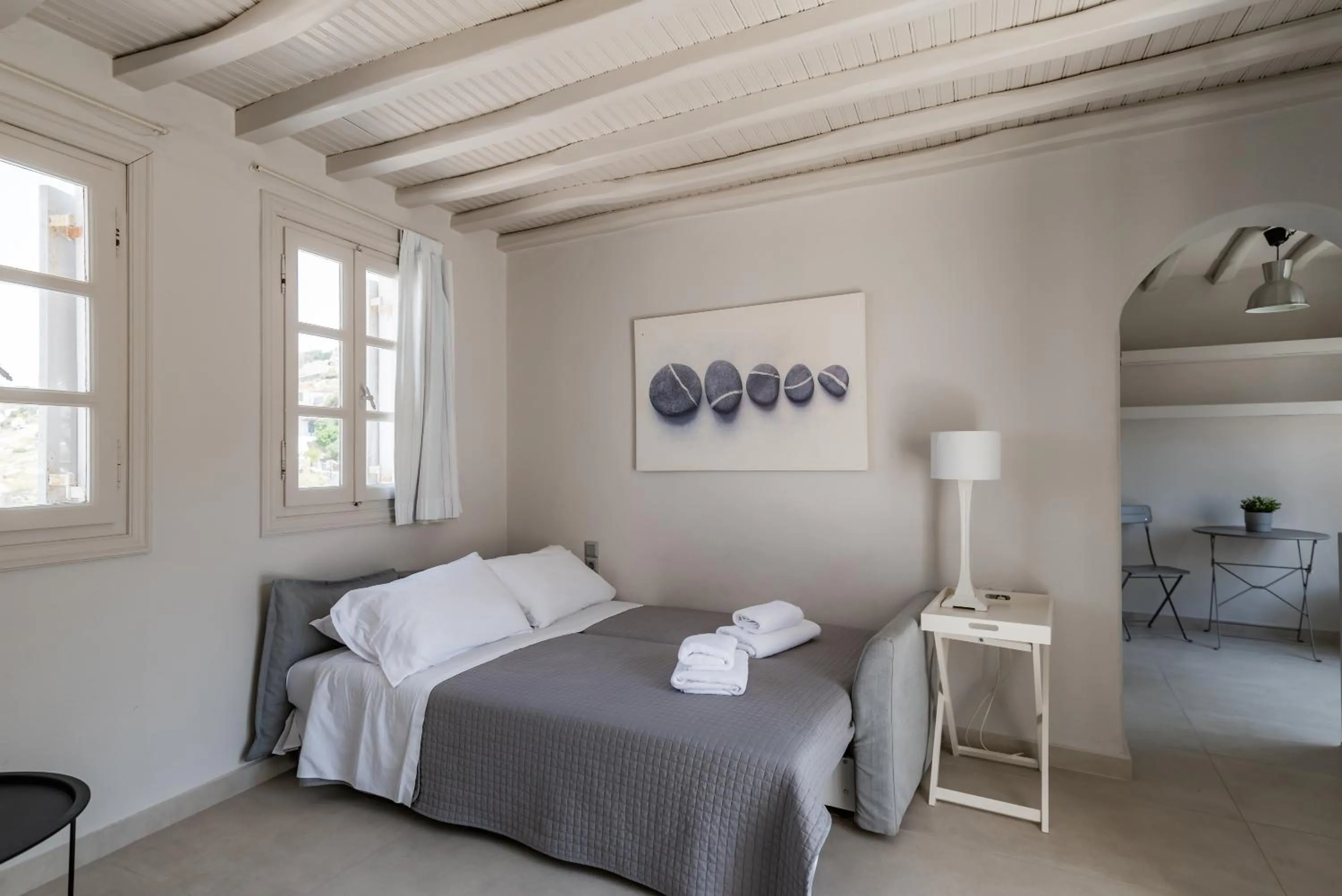 Bed in Rania Apartments Sea View