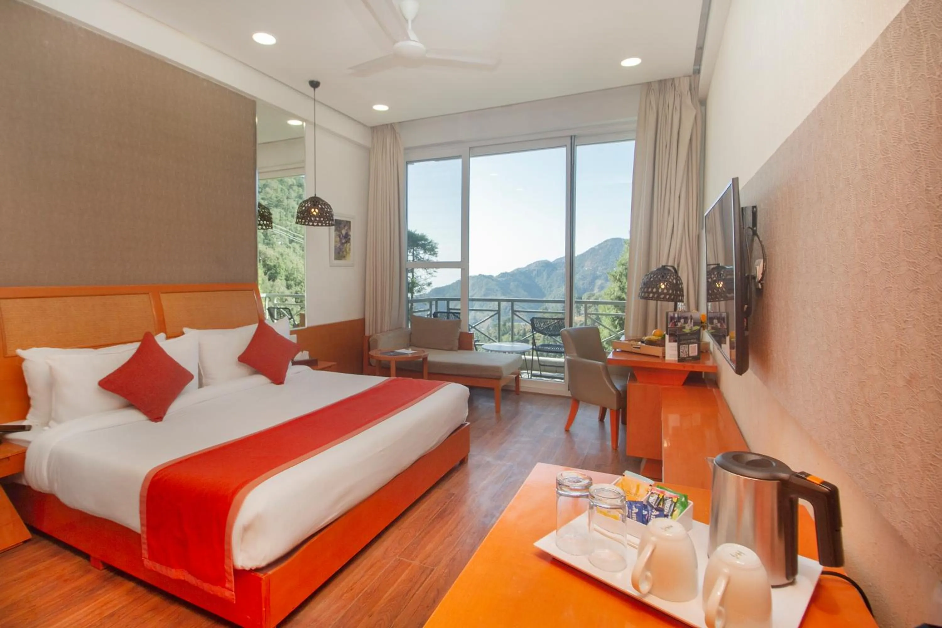 Coffee/tea facilities, Bed in Yog Wellness Resort & Spa By Amritara