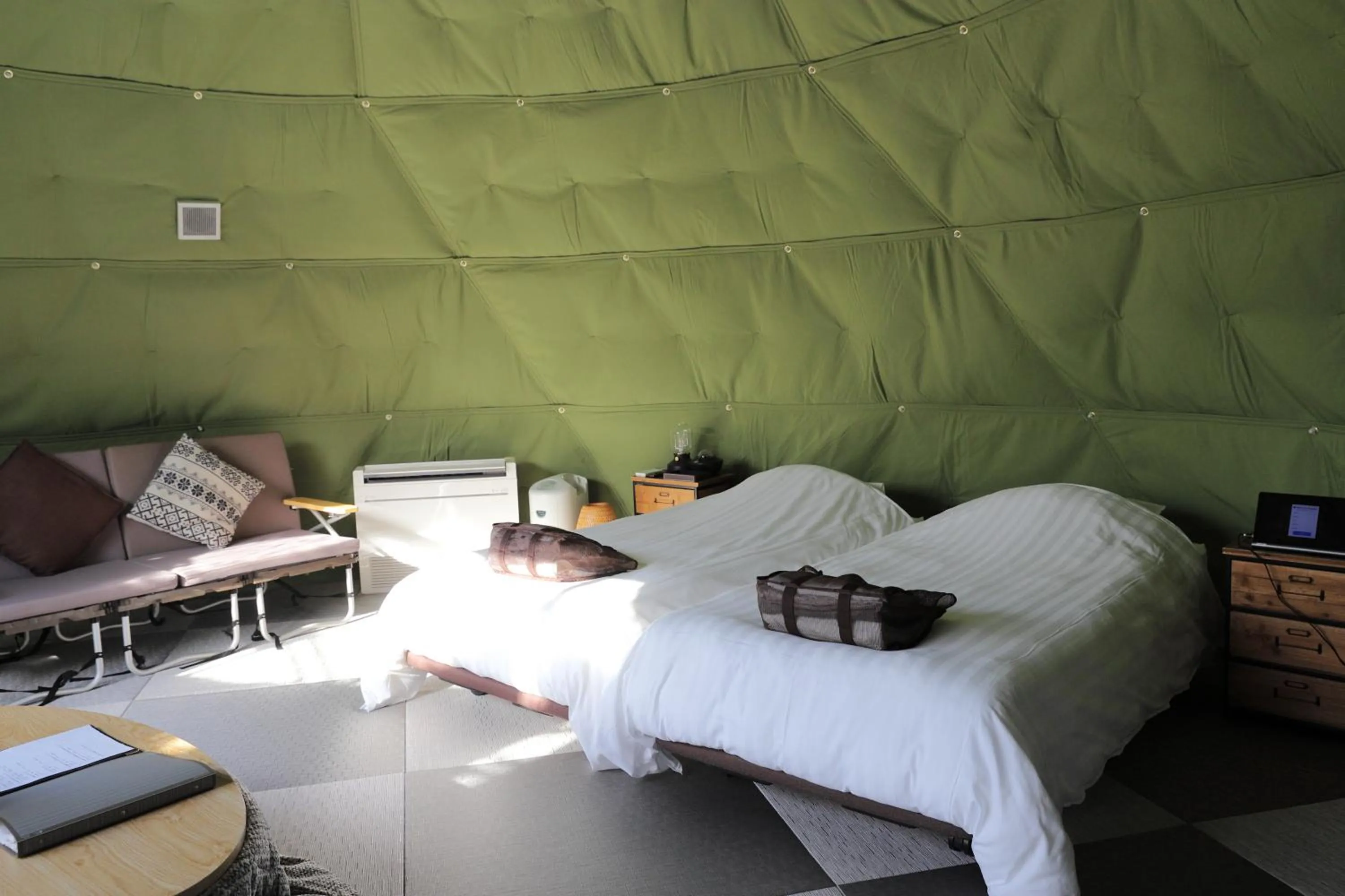 Bed in Fukiagehama Field Hotel