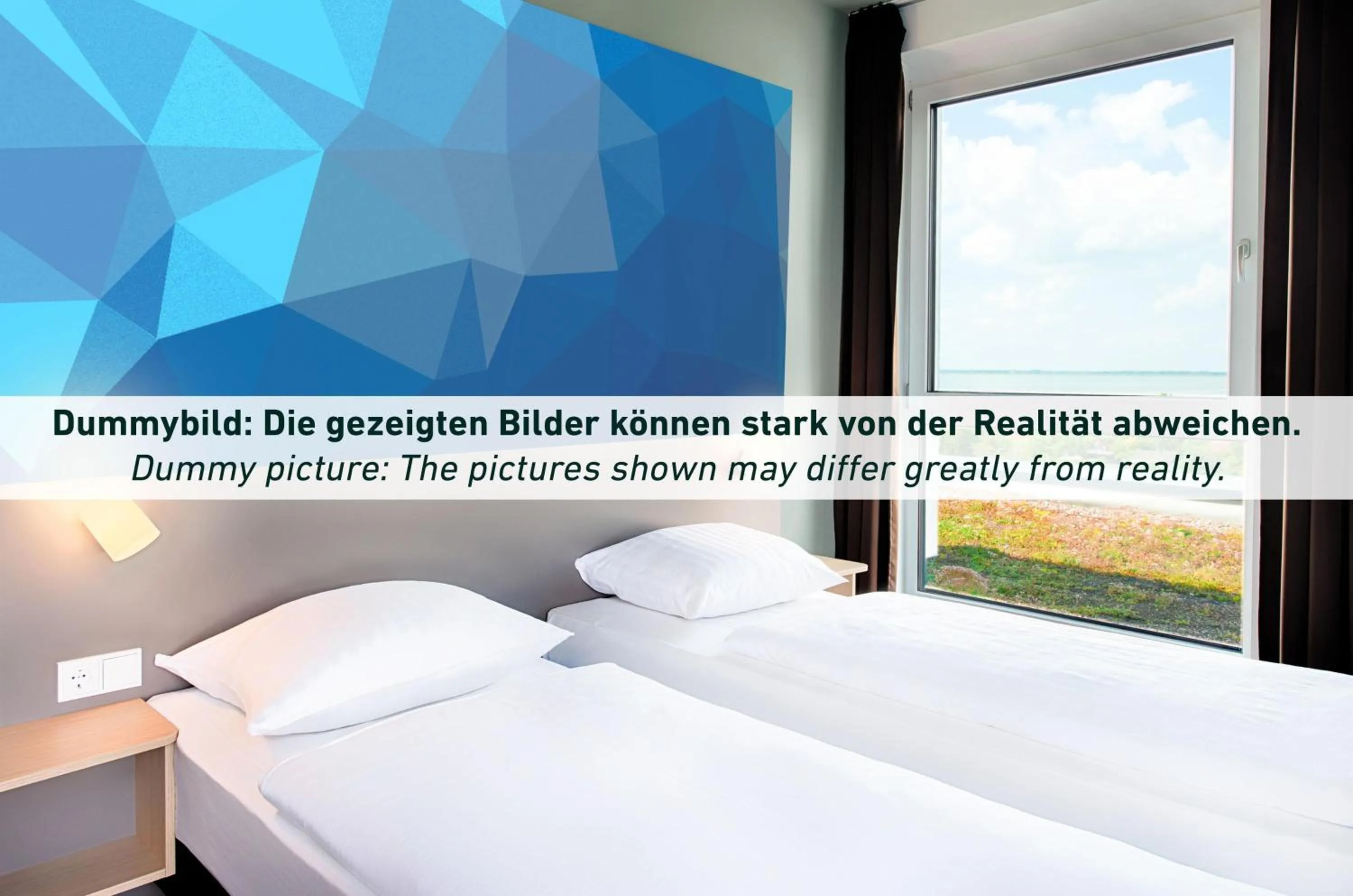 Photo of the whole room, Bed in B&B HOTEL München-Schwabing