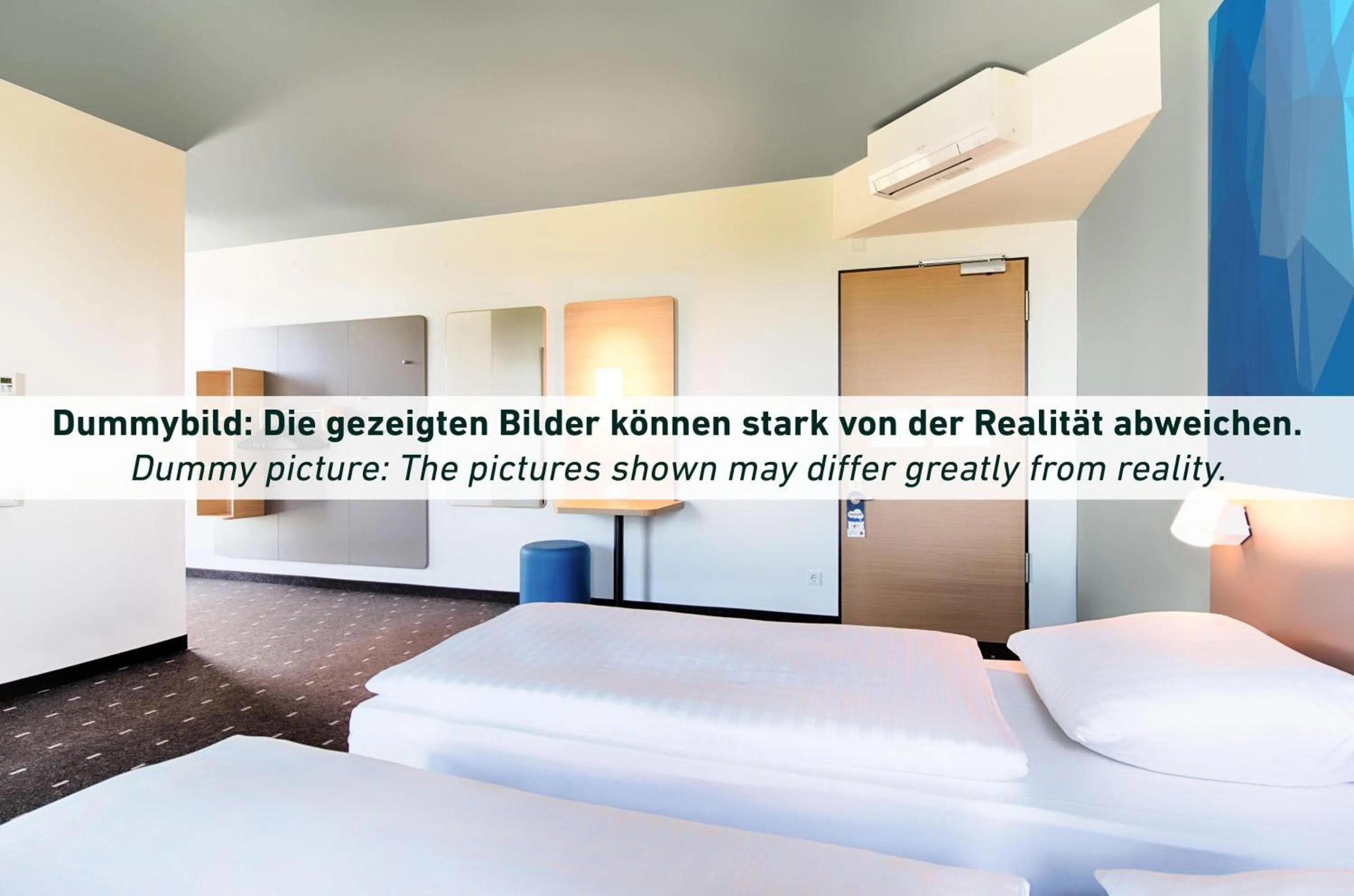 Photo of the whole room, Bed in B&B HOTEL München-Schwabing