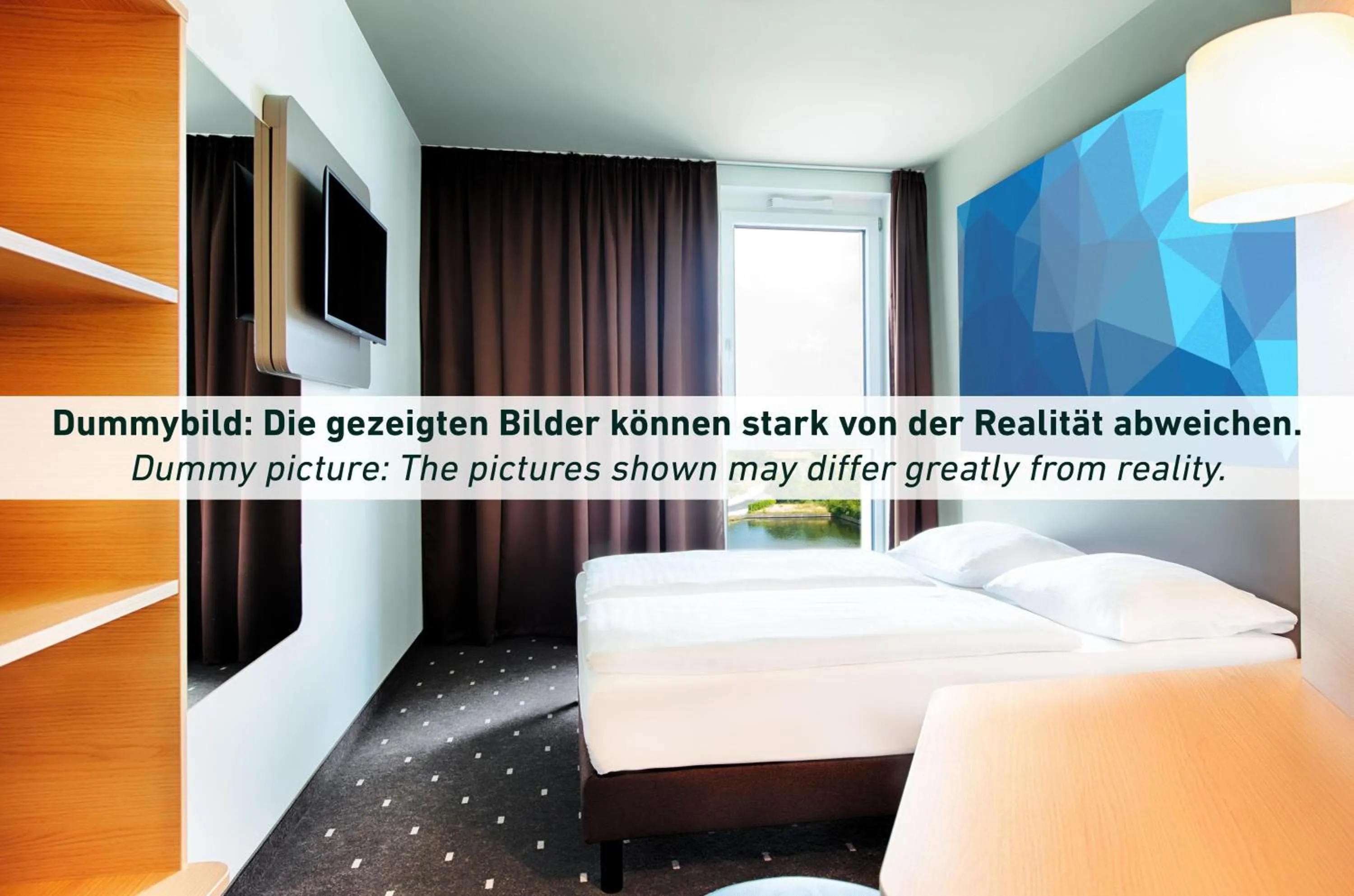 Photo of the whole room, Bed in B&B HOTEL München-Schwabing