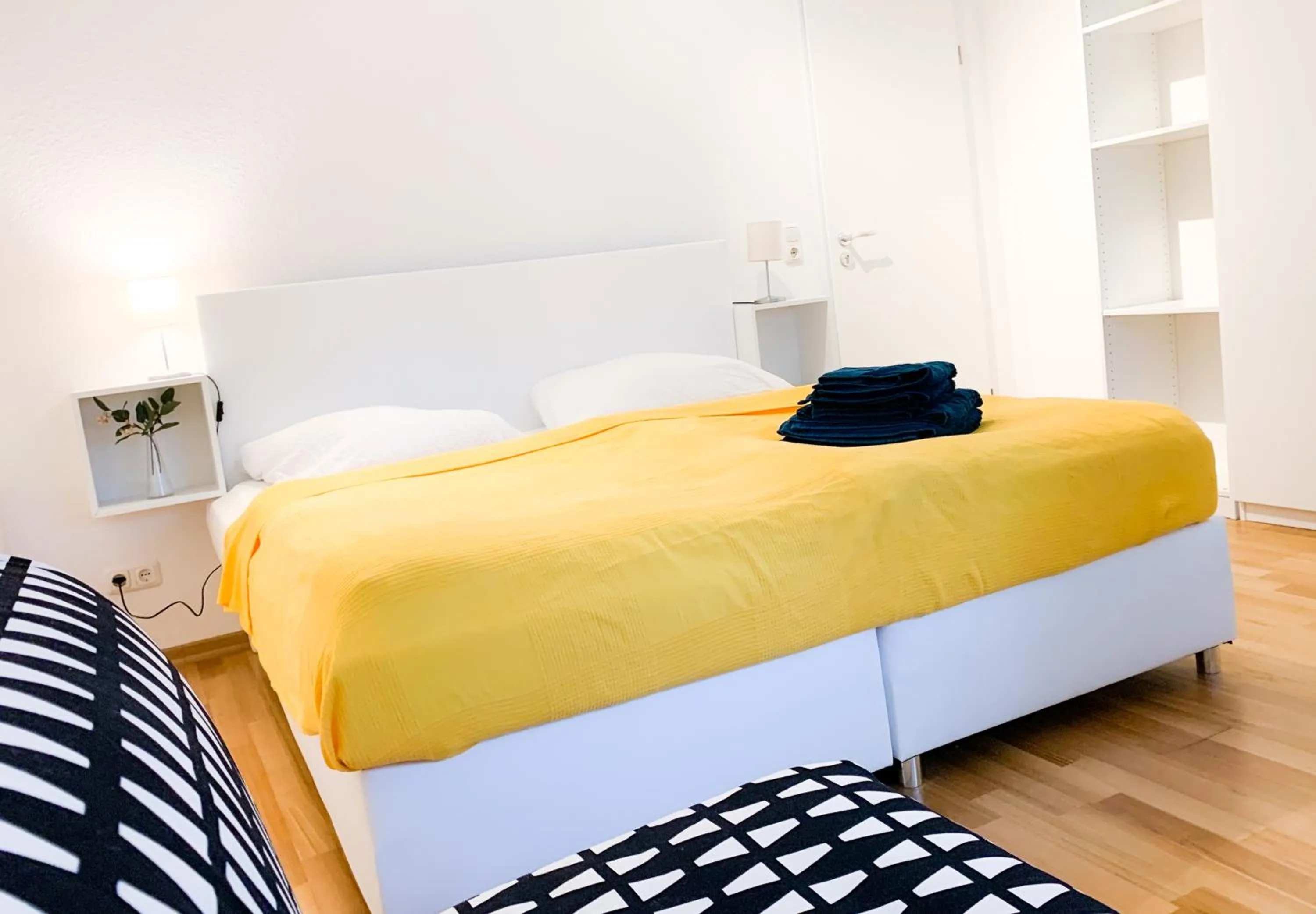 Bedroom, Bed in Relax Aachener Boardinghouse Appartements Premium 1